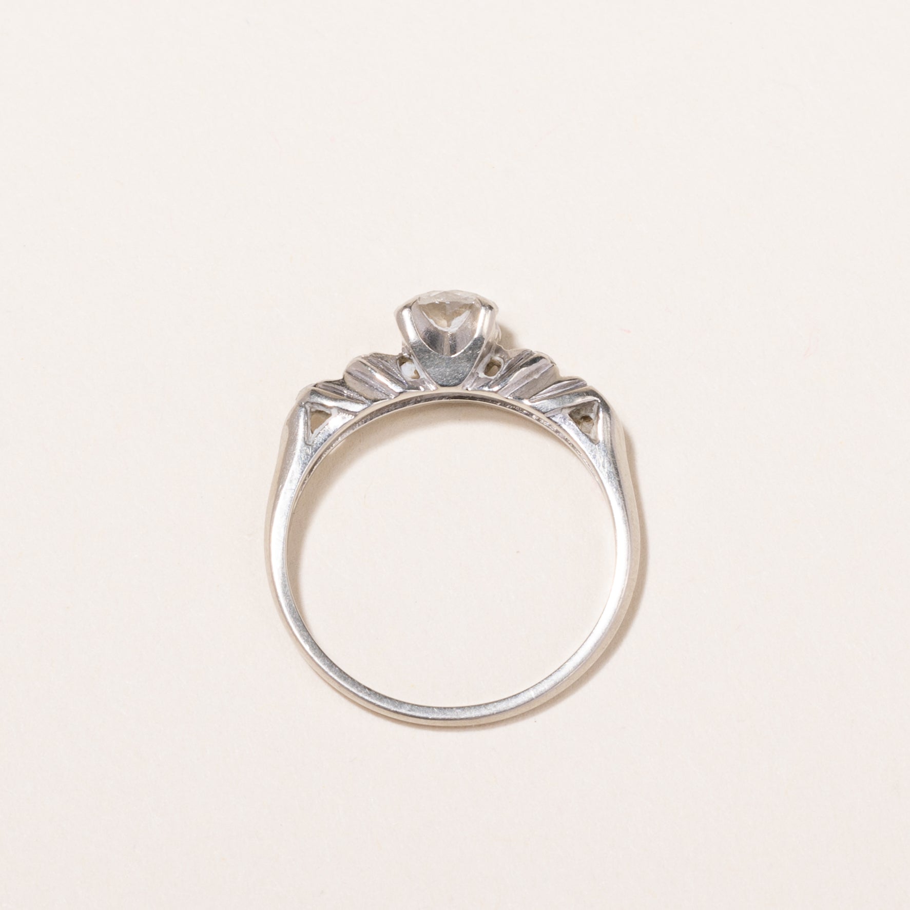 18k White Gold Diamond Engagement Ring | 0.60ctw | SZ 5.5