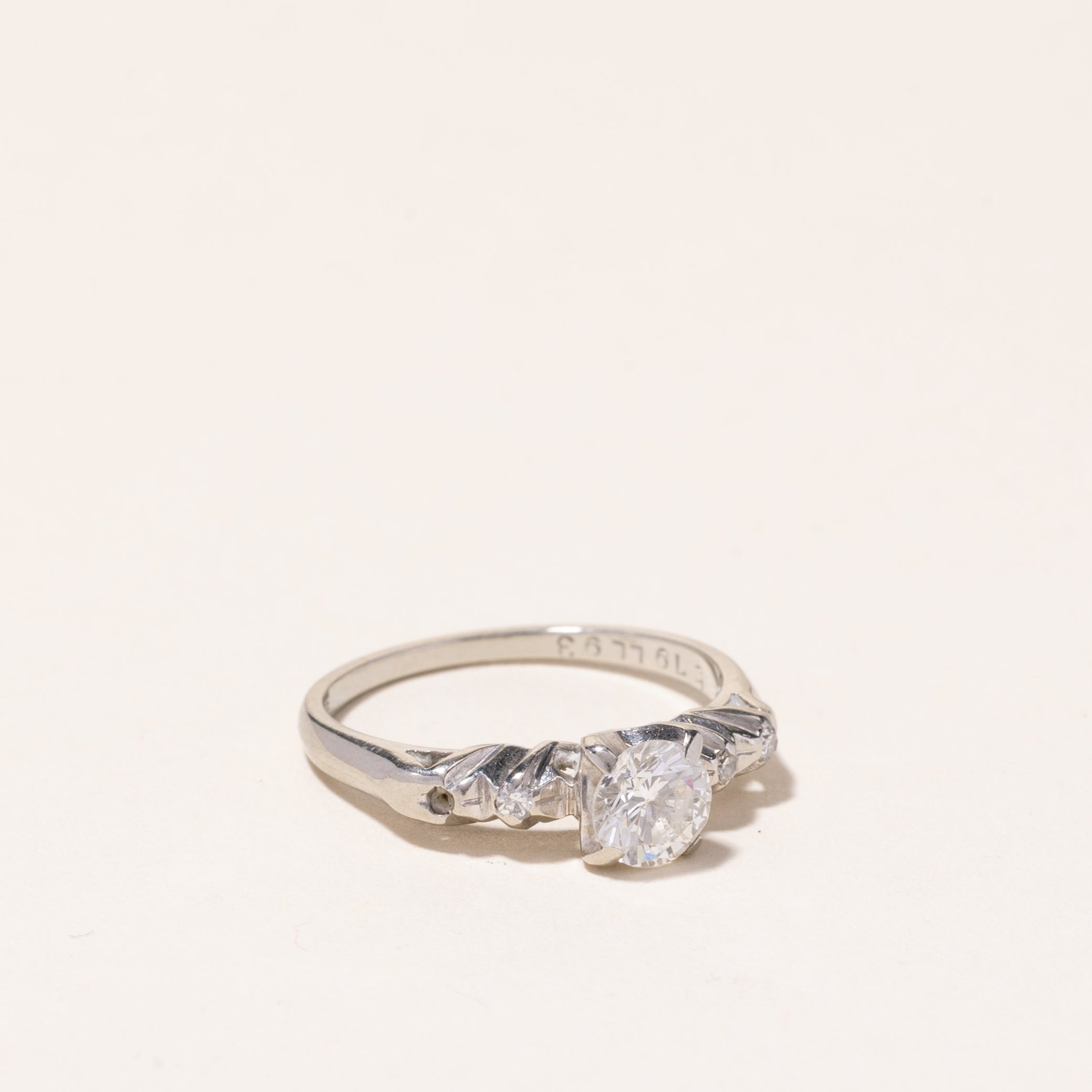 18k White Gold Diamond Engagement Ring | 0.60ctw | SZ 5.5