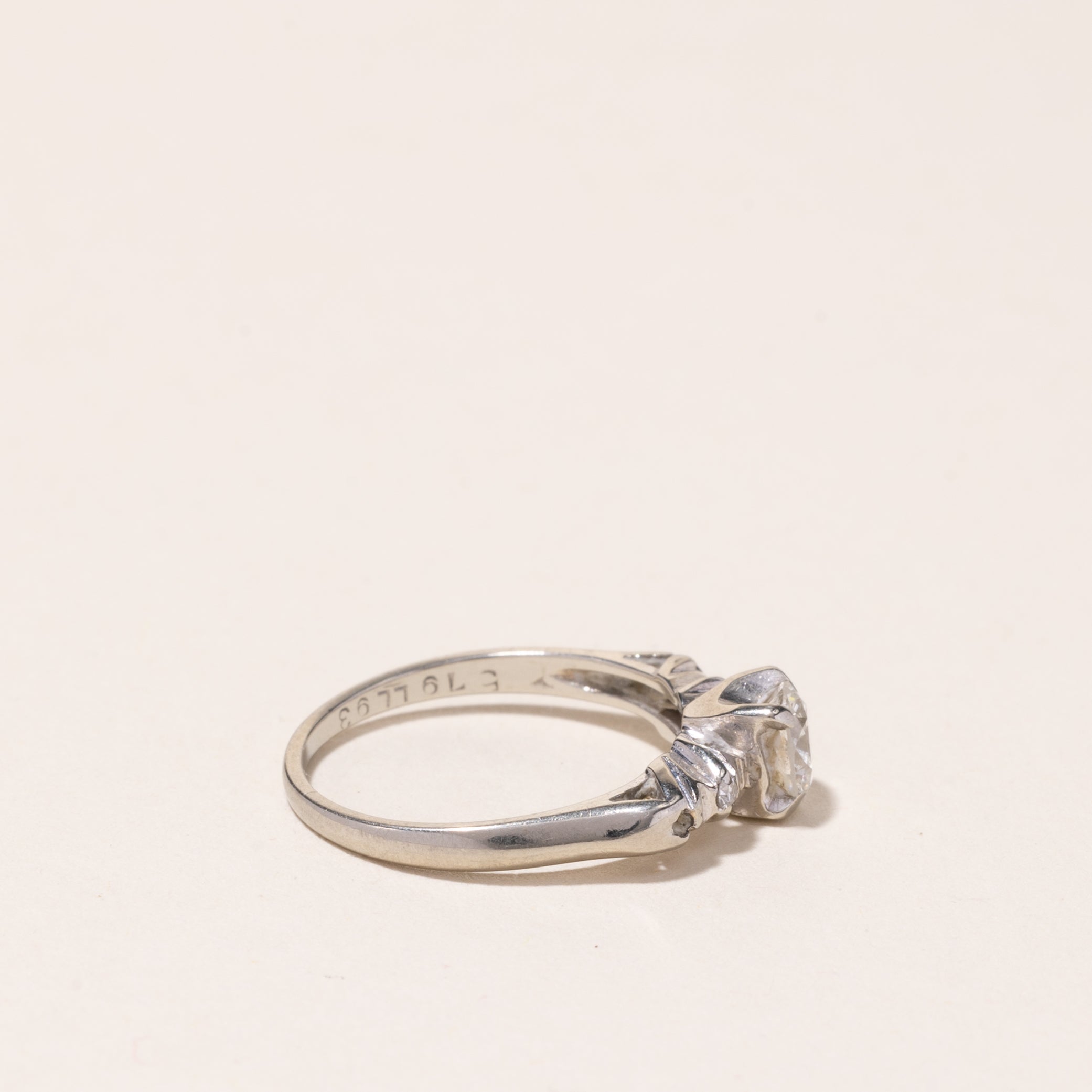 18k White Gold Diamond Engagement Ring | 0.60ctw | SZ 5.5