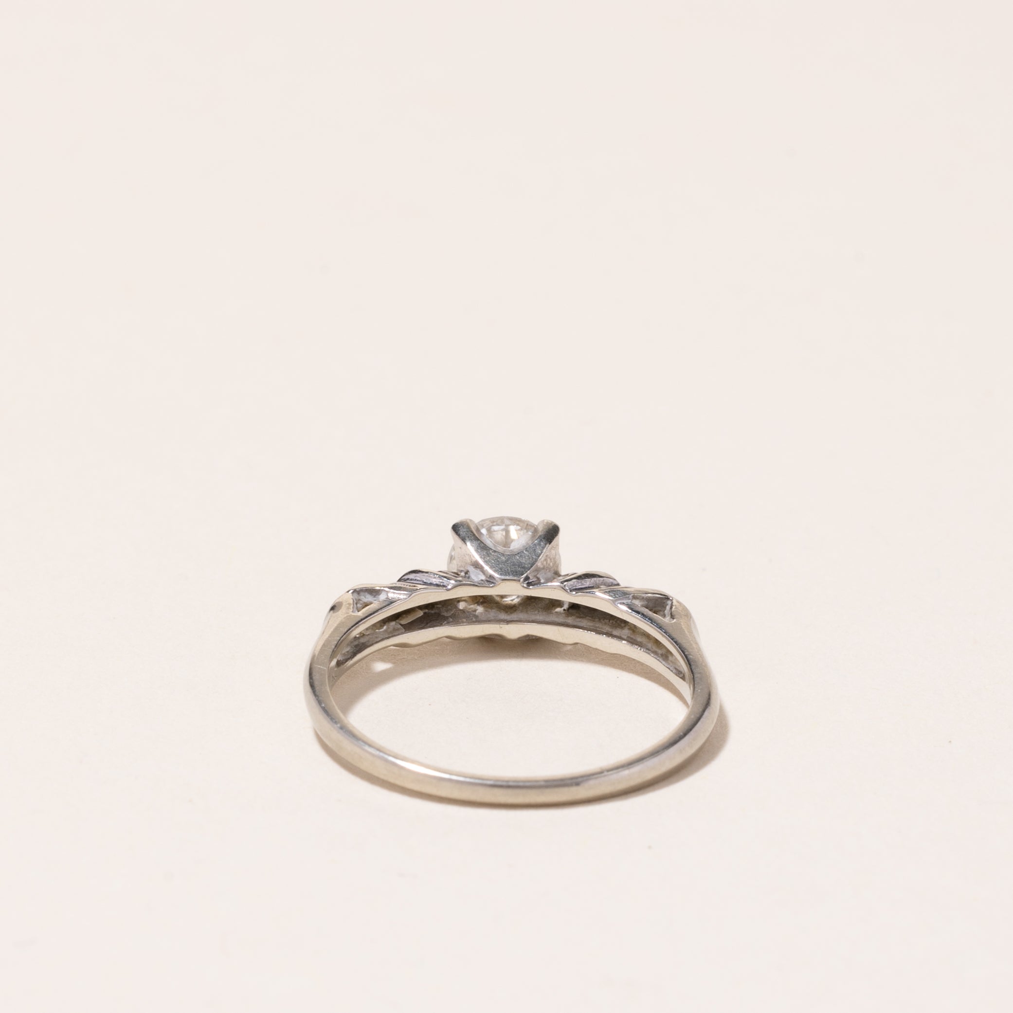 18k White Gold Diamond Engagement Ring | 0.60ctw | SZ 5.5