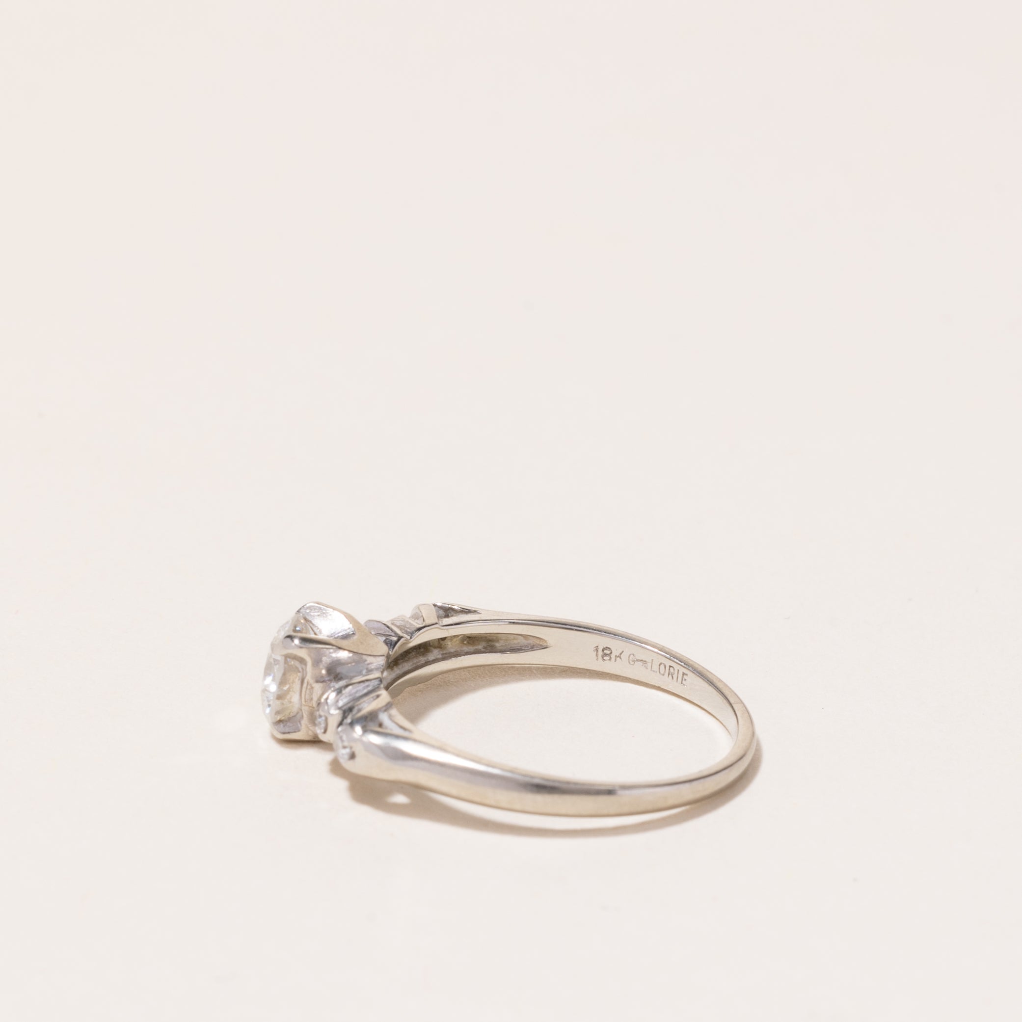 18k White Gold Diamond Engagement Ring | 0.60ctw | SZ 5.5