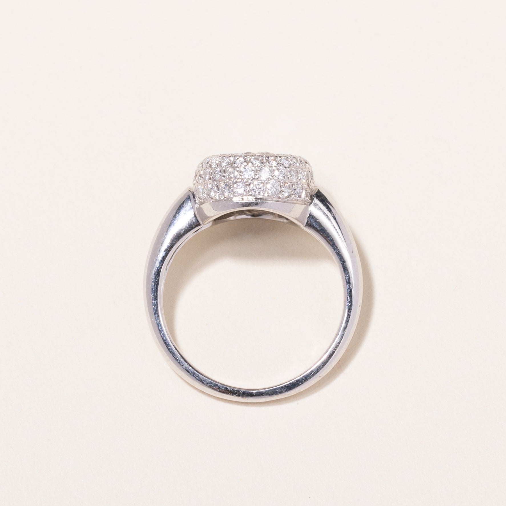 18k White Gold Blue Sapphire and Diamond Ring | 0.54ct, 0.63ctw | SZ 5