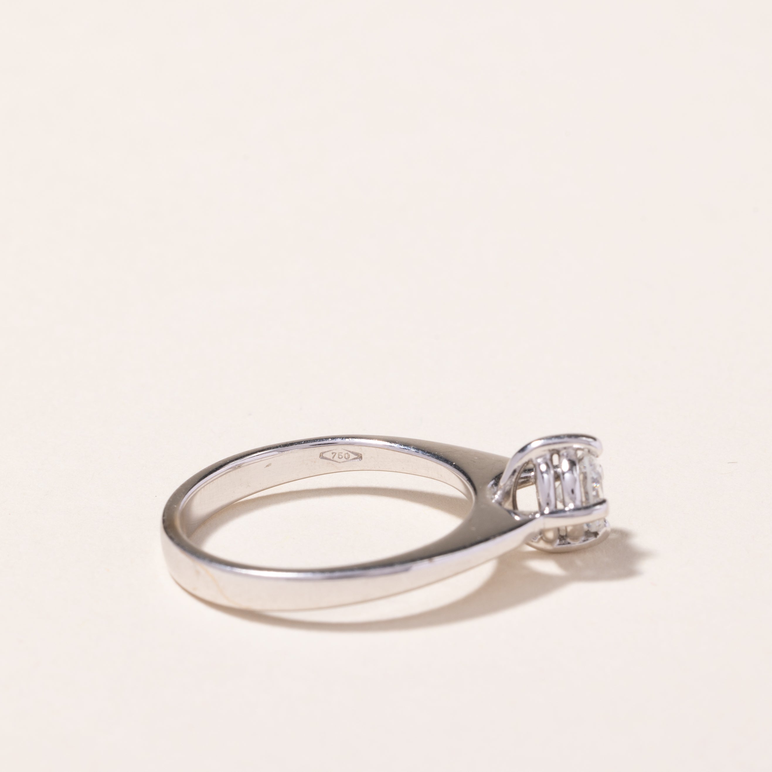 18k White Gold Diamond Engagement Ring | 0.51ct | SZ 7.25