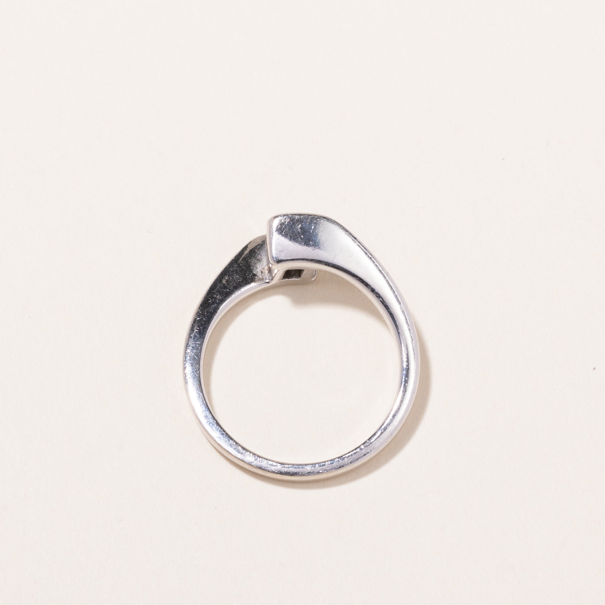 14k White Gold Diamond Engagement Ring | 0.58ct | SZ 6.75