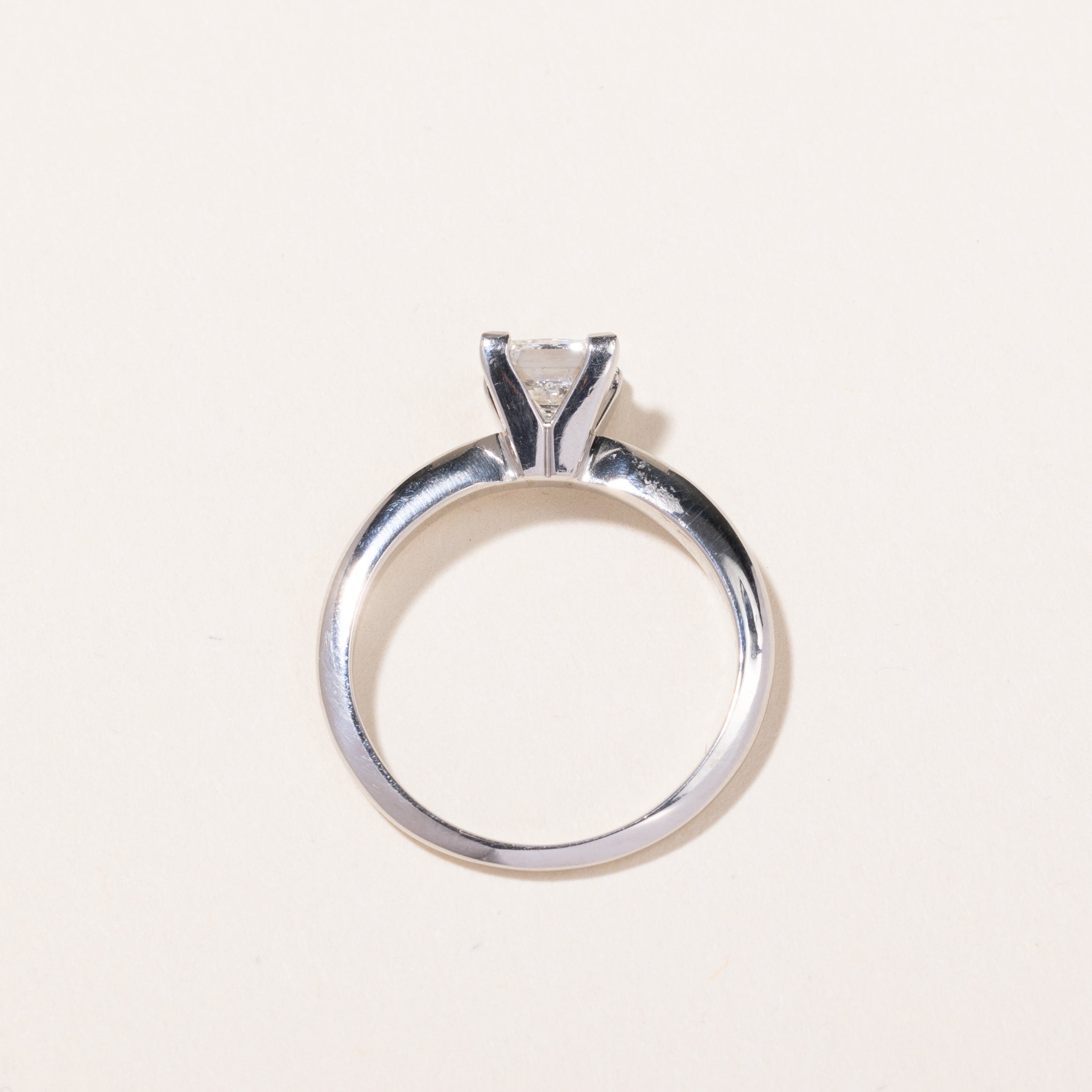 18k White Gold Princess Cut Diamond Engagement Ring | 1.01ct VS2 H | SZ 6.5