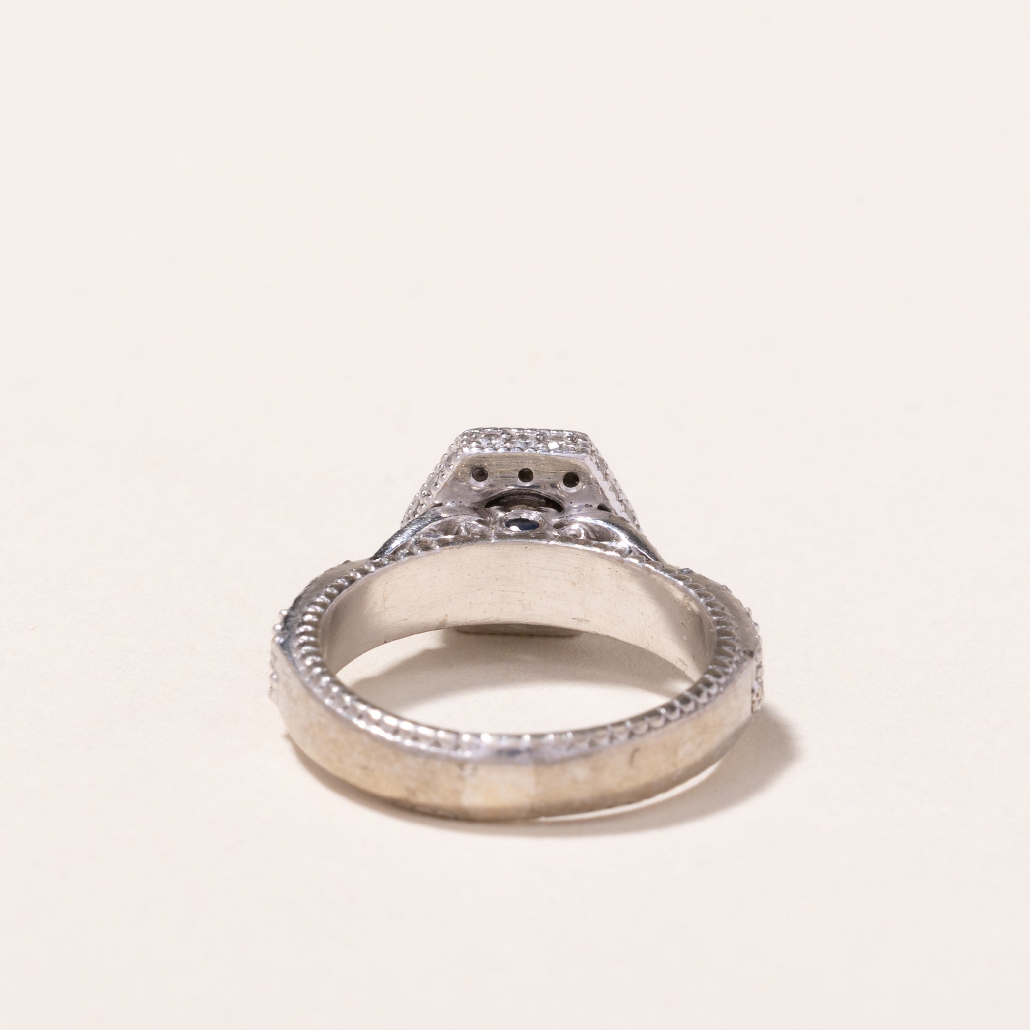 18k White Gold Diamond Engagement Ring | 1.23ctw, 0.02ctw | SZ 4.5