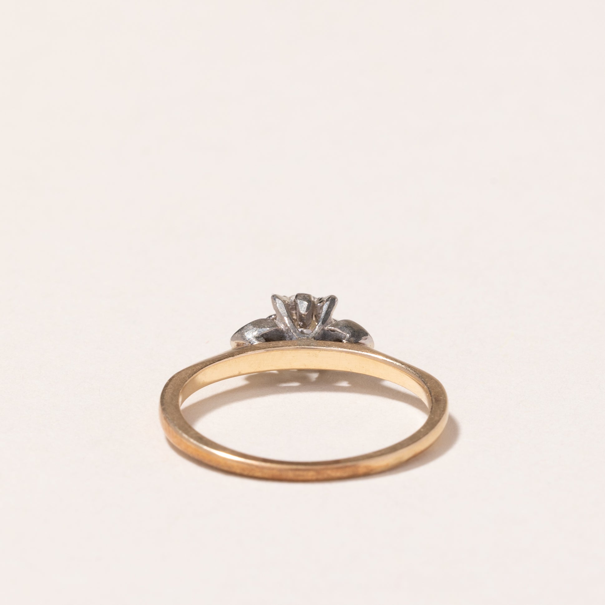 14k Yellow and White Gold Diamond Ring | 0.18ctw | SZ 4.5