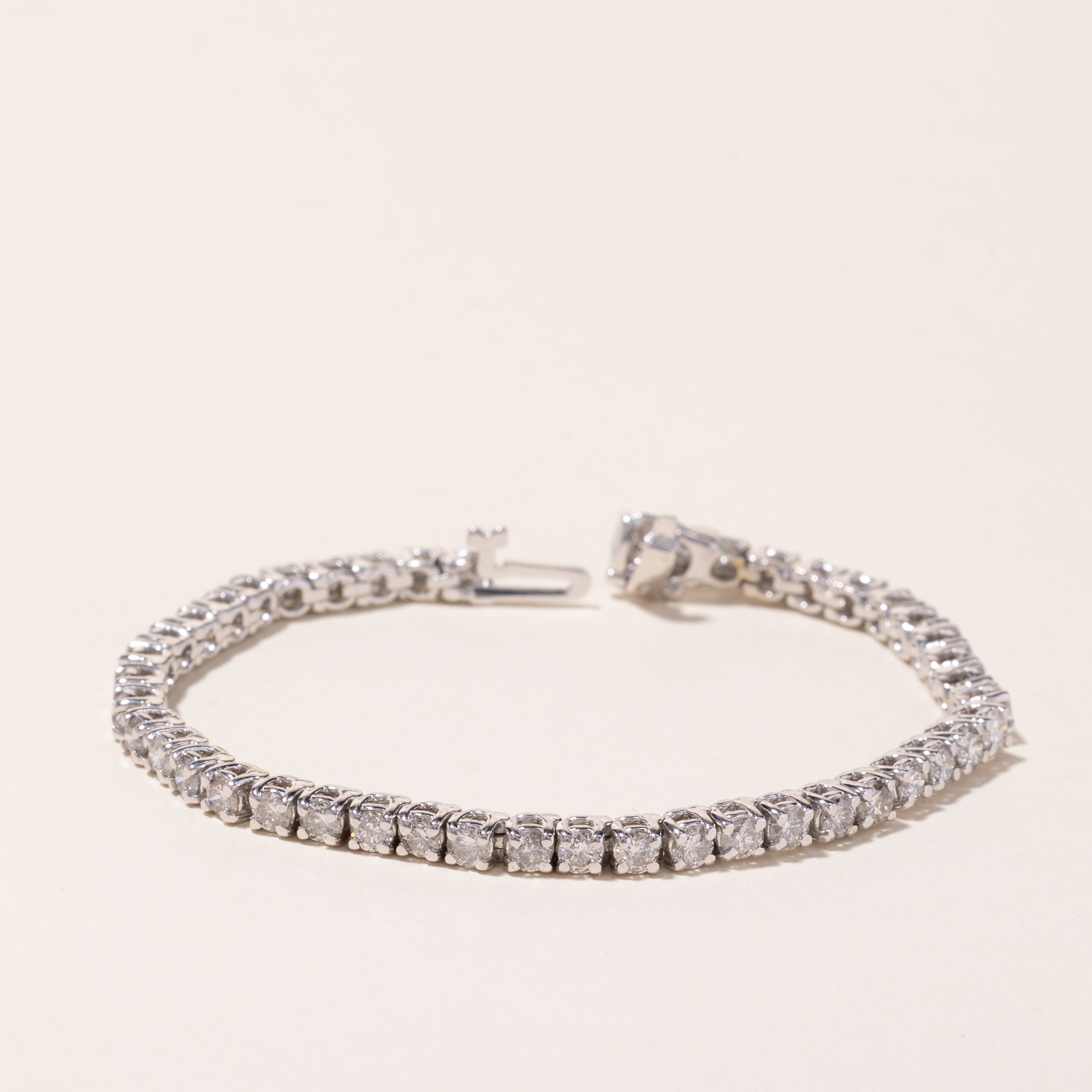 14k White Gold Diamond Tennis Bracelet | 4.05ctw | 5.75"
