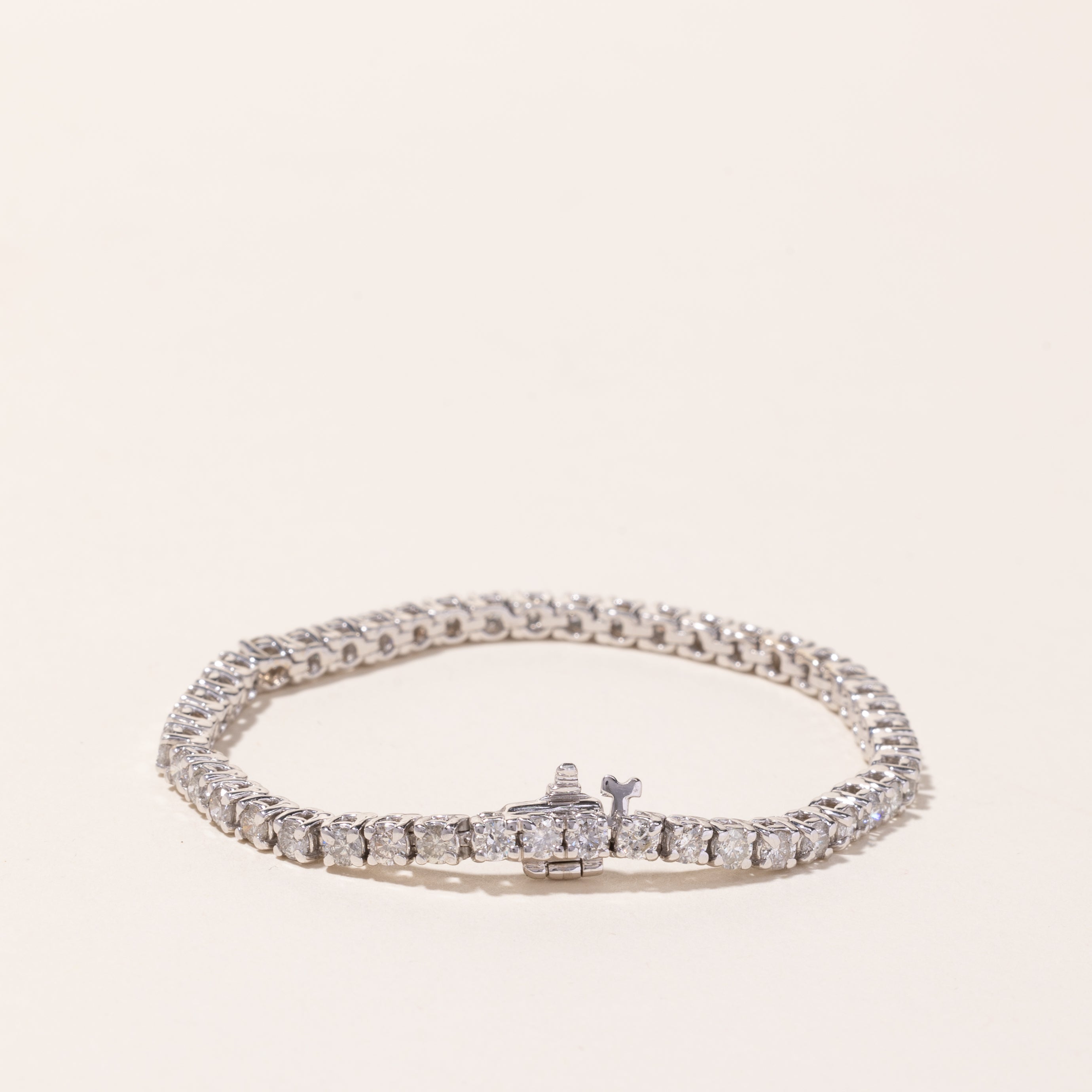 14k White Gold Diamond Tennis Bracelet | 4.05ctw | 5.75"