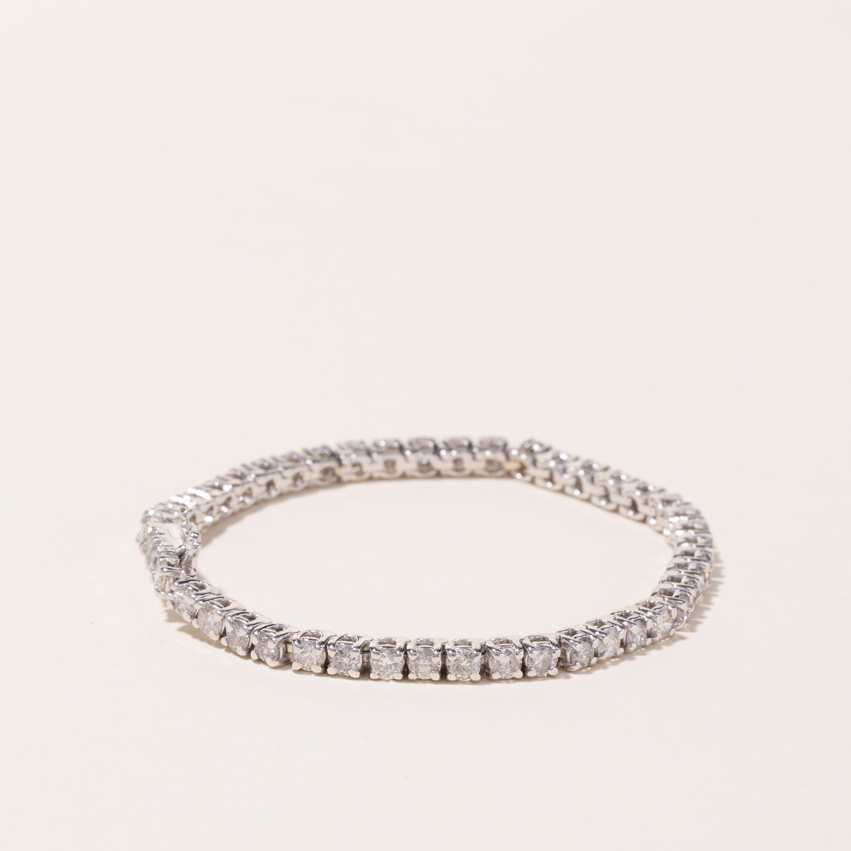 14k White Gold Diamond Tennis Bracelet | 4.05ctw | 5.75"