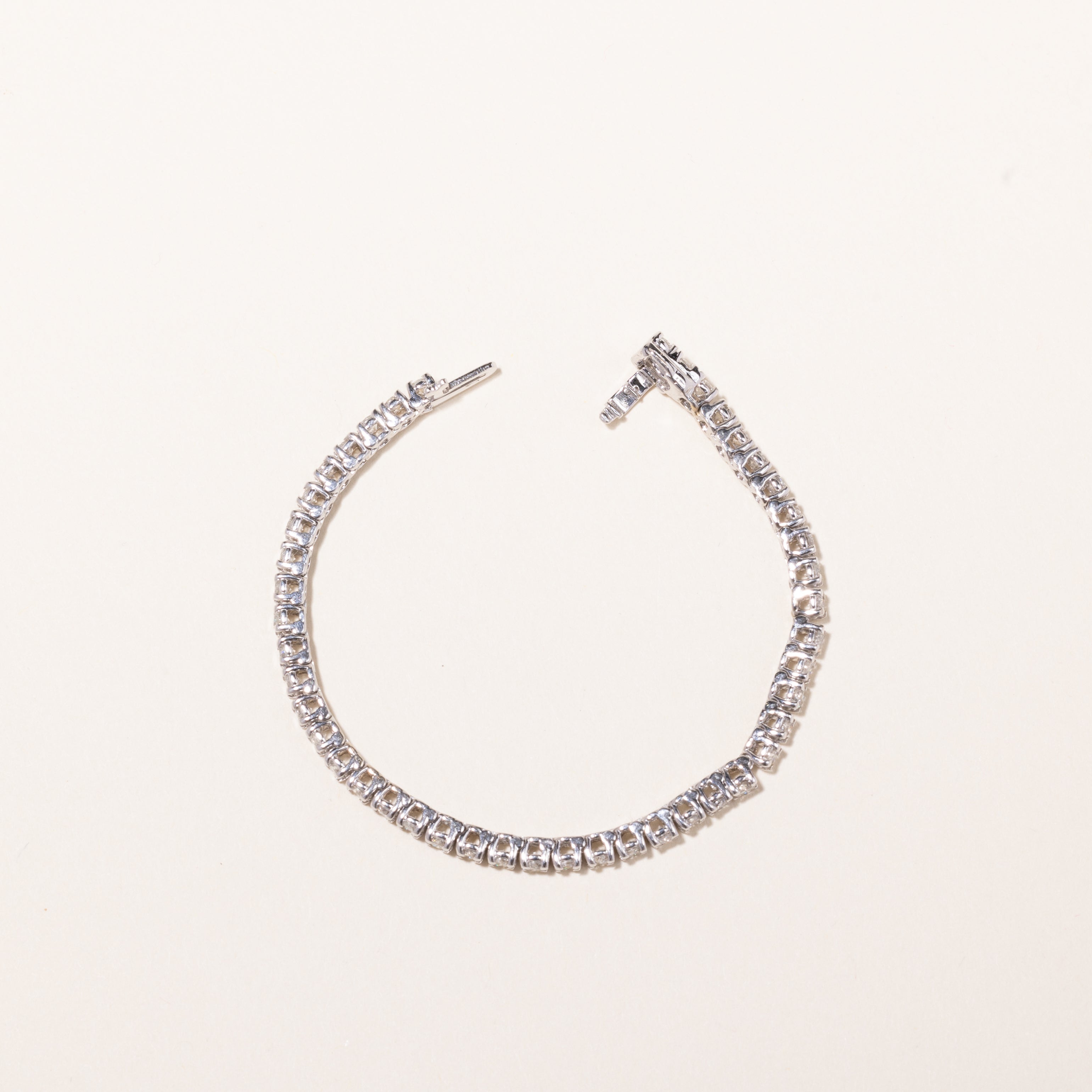 14k White Gold Diamond Tennis Bracelet | 4.05ctw | 5.75"