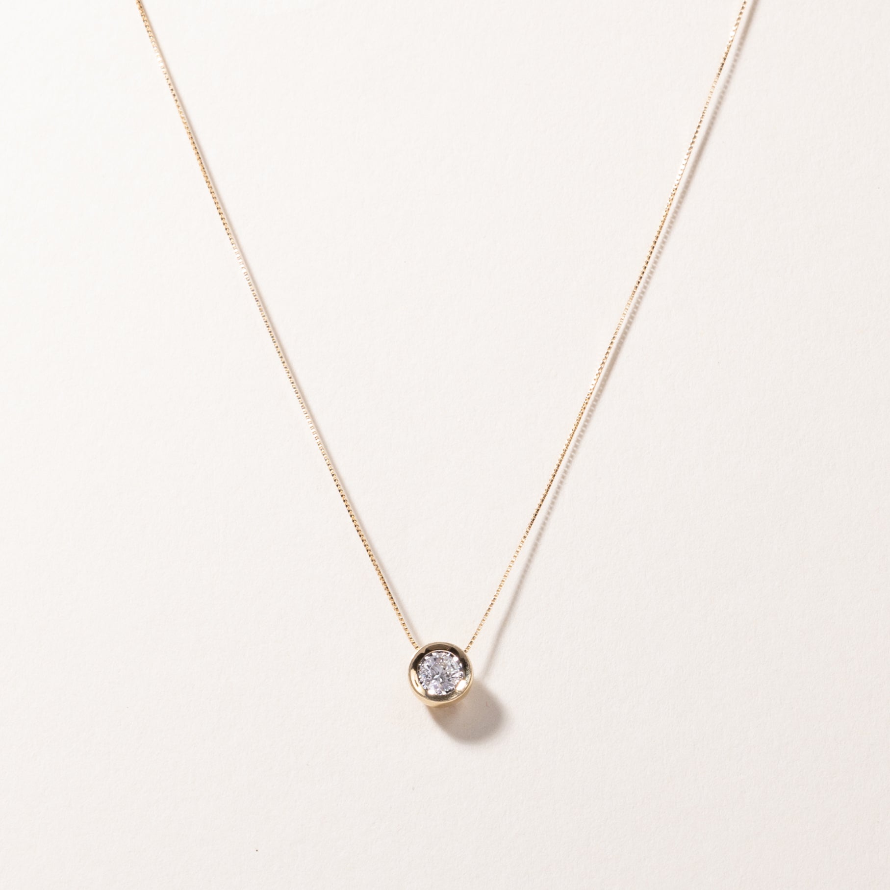 10k Yellow Gold Diamond Necklace | 0.25ct | 22"