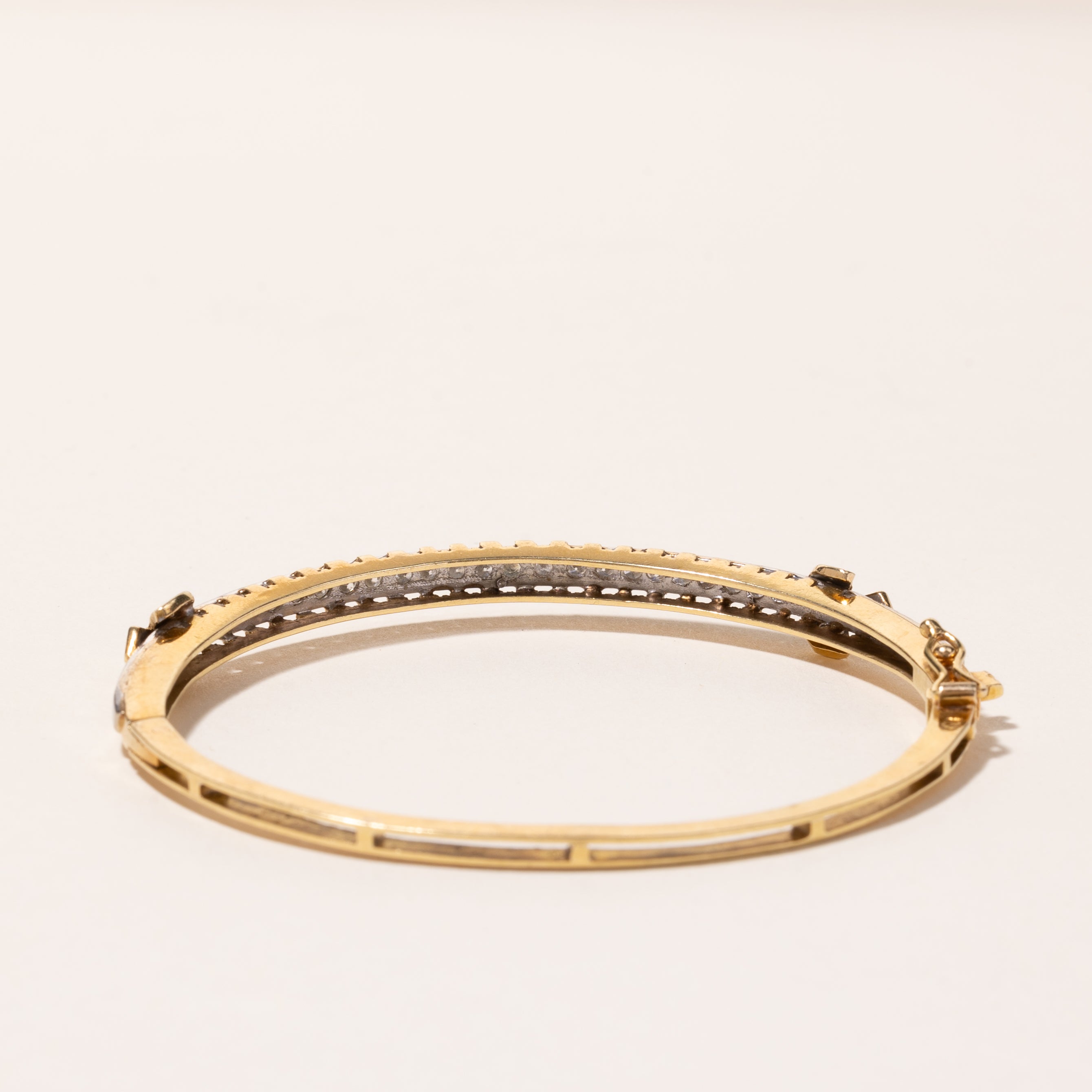 18k Yellow Gold Diamond Bangle | 0.41ctw | 6.5"