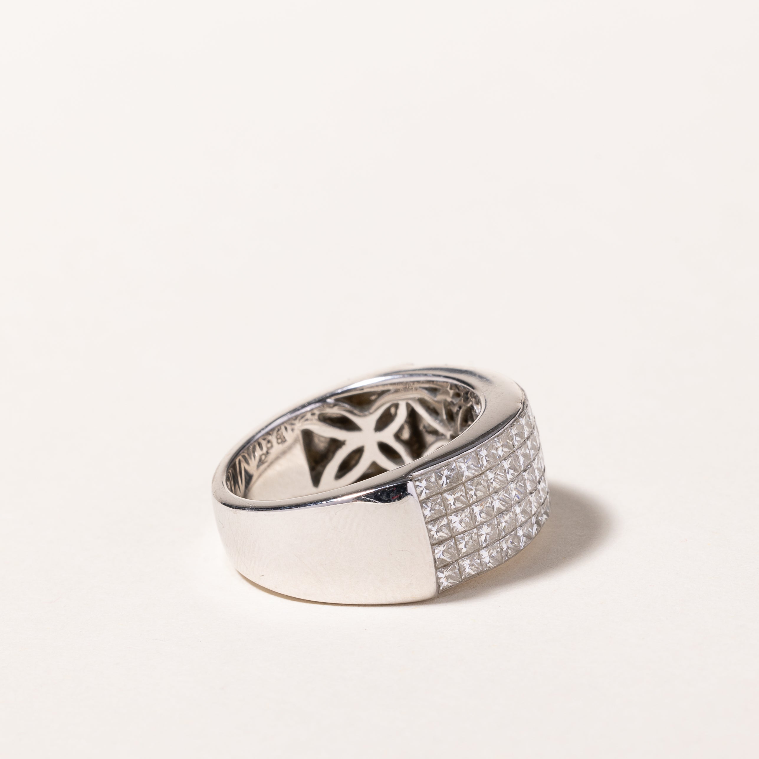 18k White Gold 5 Row Diamond Ring | 2.08ctw | SZ 6.25
