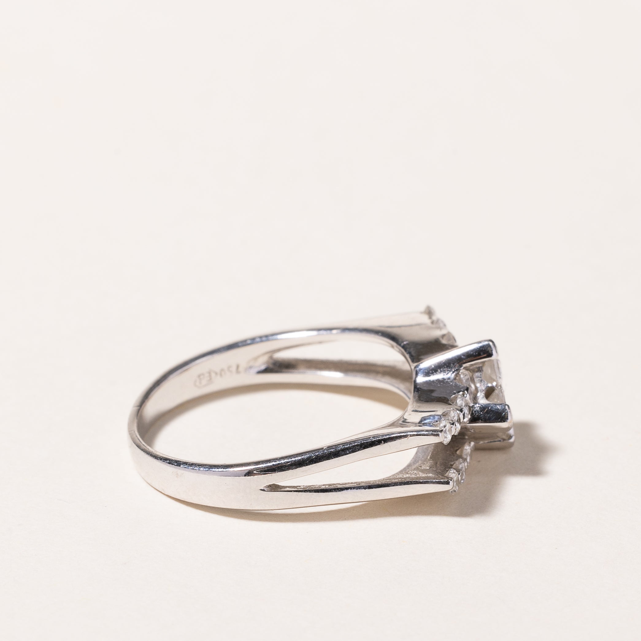 18k White Gold Diamond Ring | 0.62ctw | SZ 6.75