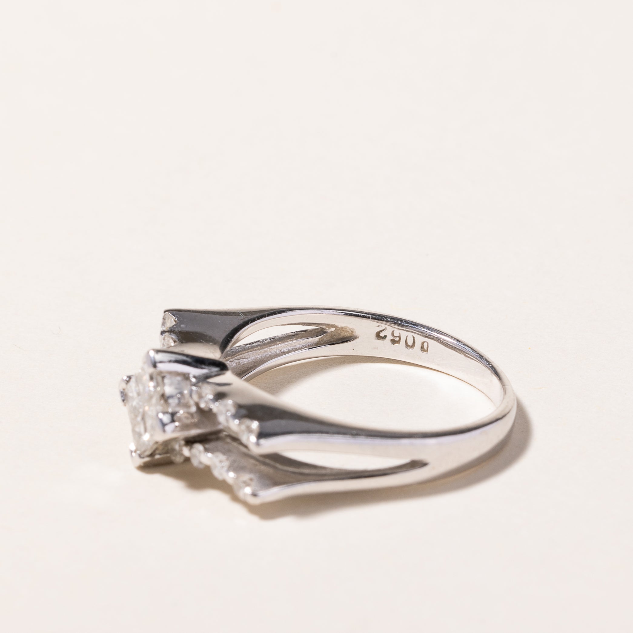 18k White Gold Diamond Ring | 0.62ctw | SZ 6.75