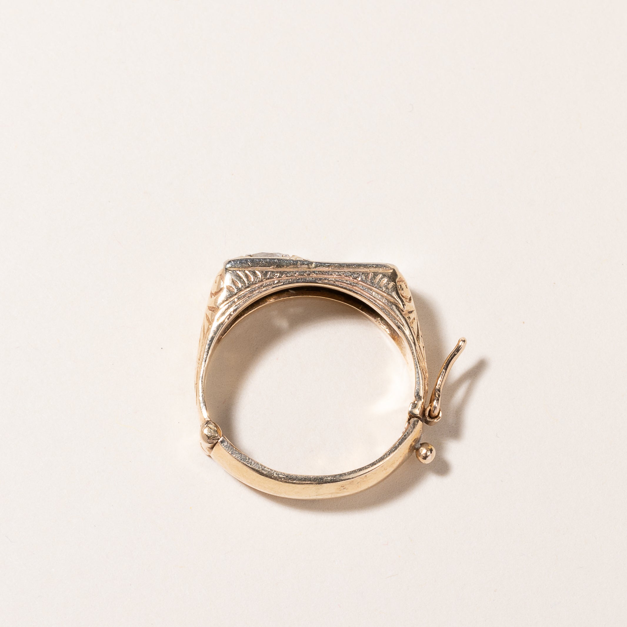 14k Yellow Gold Arthritic Shank Diamond Ring | 0.71ct | SZ 7.75