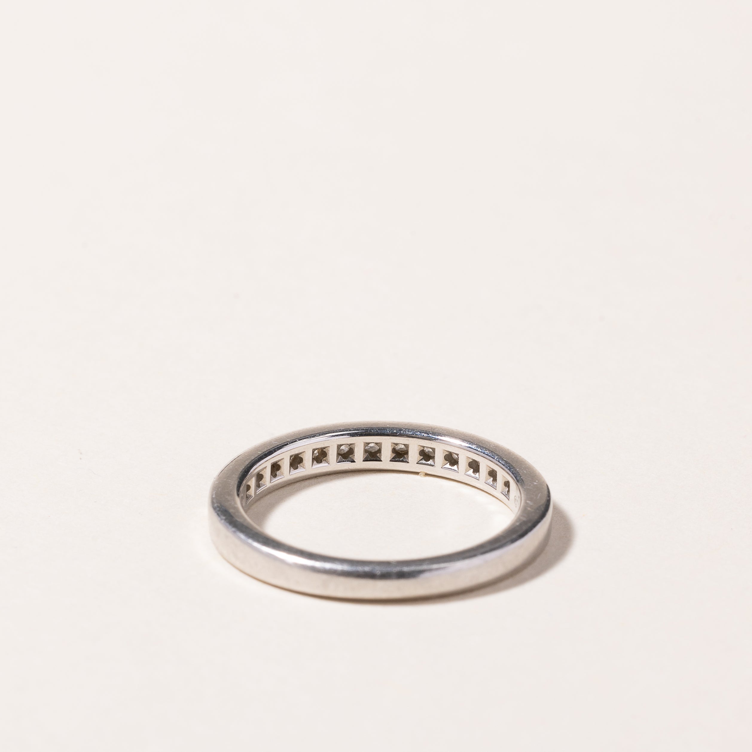 Tiffany & Co.' Platinum Tiffany Setting Wedding Band | 0.13ctw | SZ 4.5