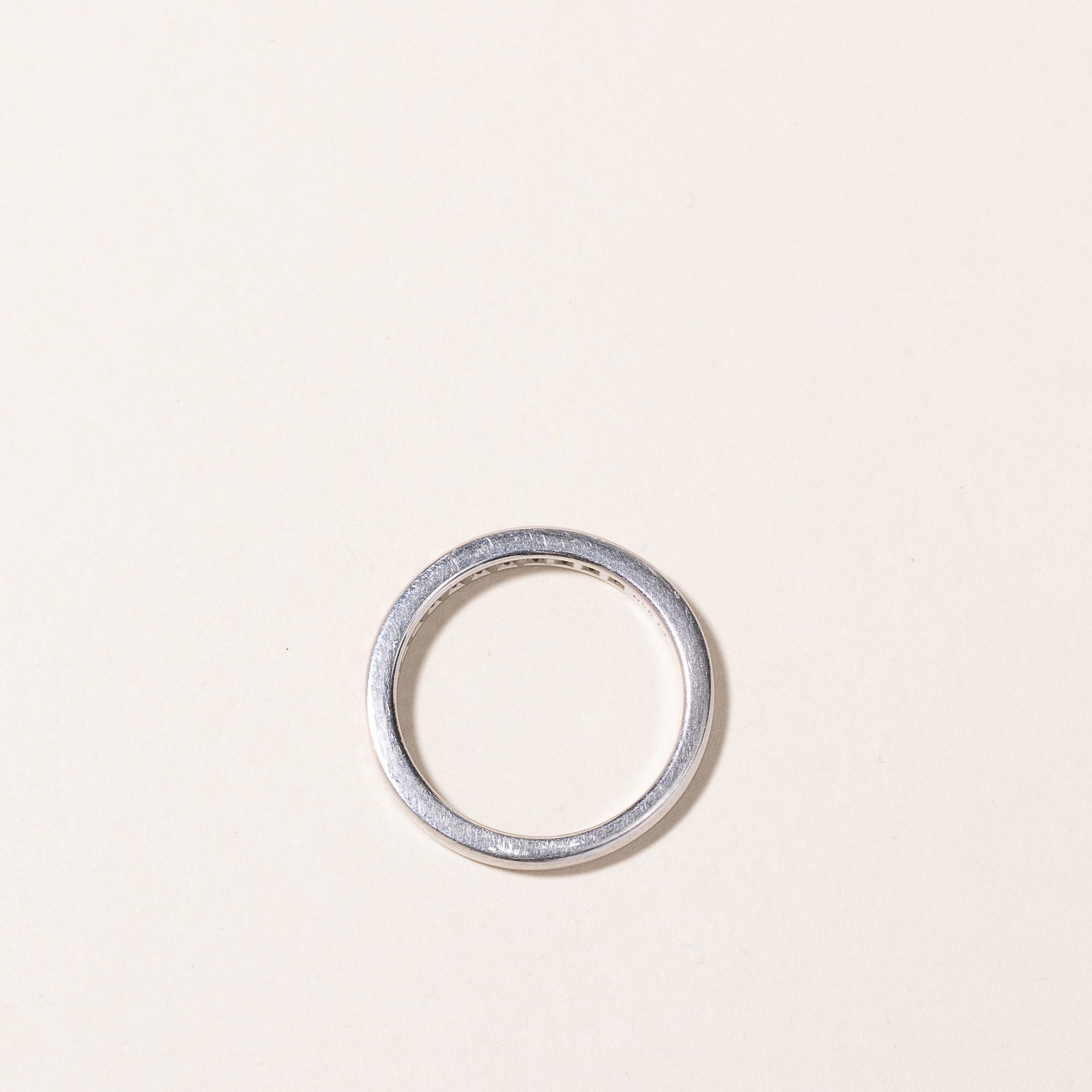 Tiffany & Co.' Platinum Tiffany Setting Wedding Band | 0.13ctw | SZ 4.5