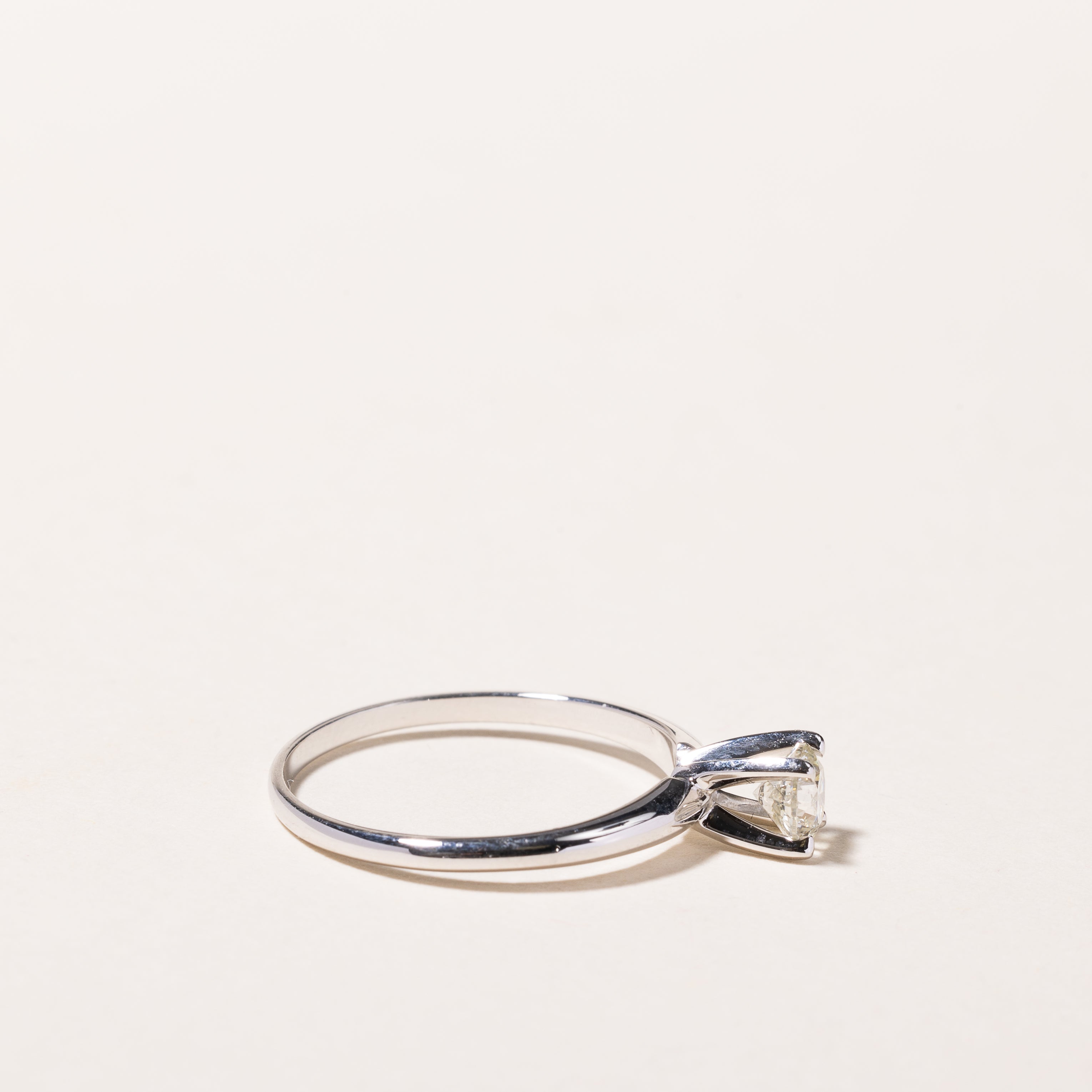 14k White Gold Diamond Engagement Ring | 0.47ct I1 J | SZ 7