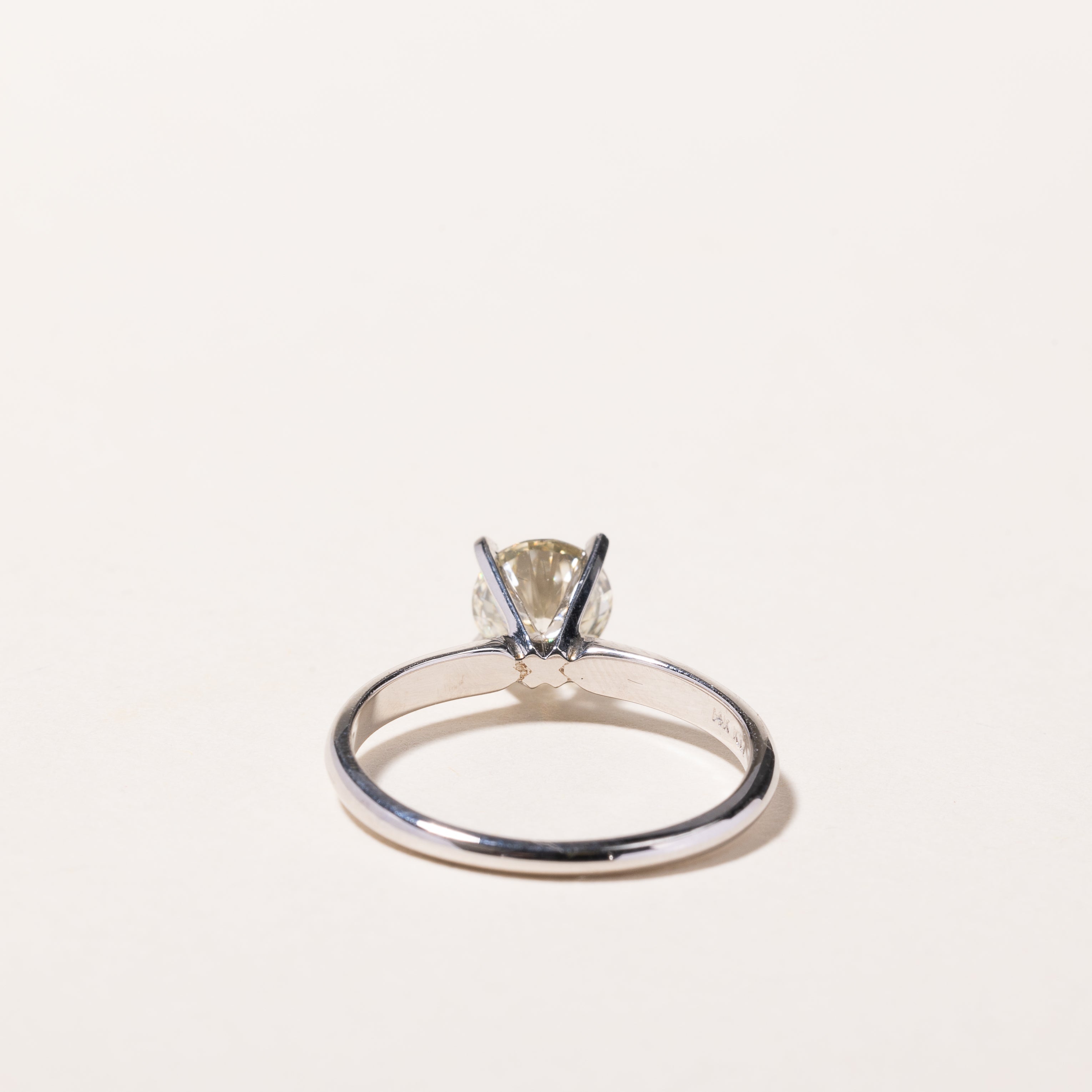 18k White Gold Diamond Engagement Ring | 1.06ct I1 S/T | SZ 7
