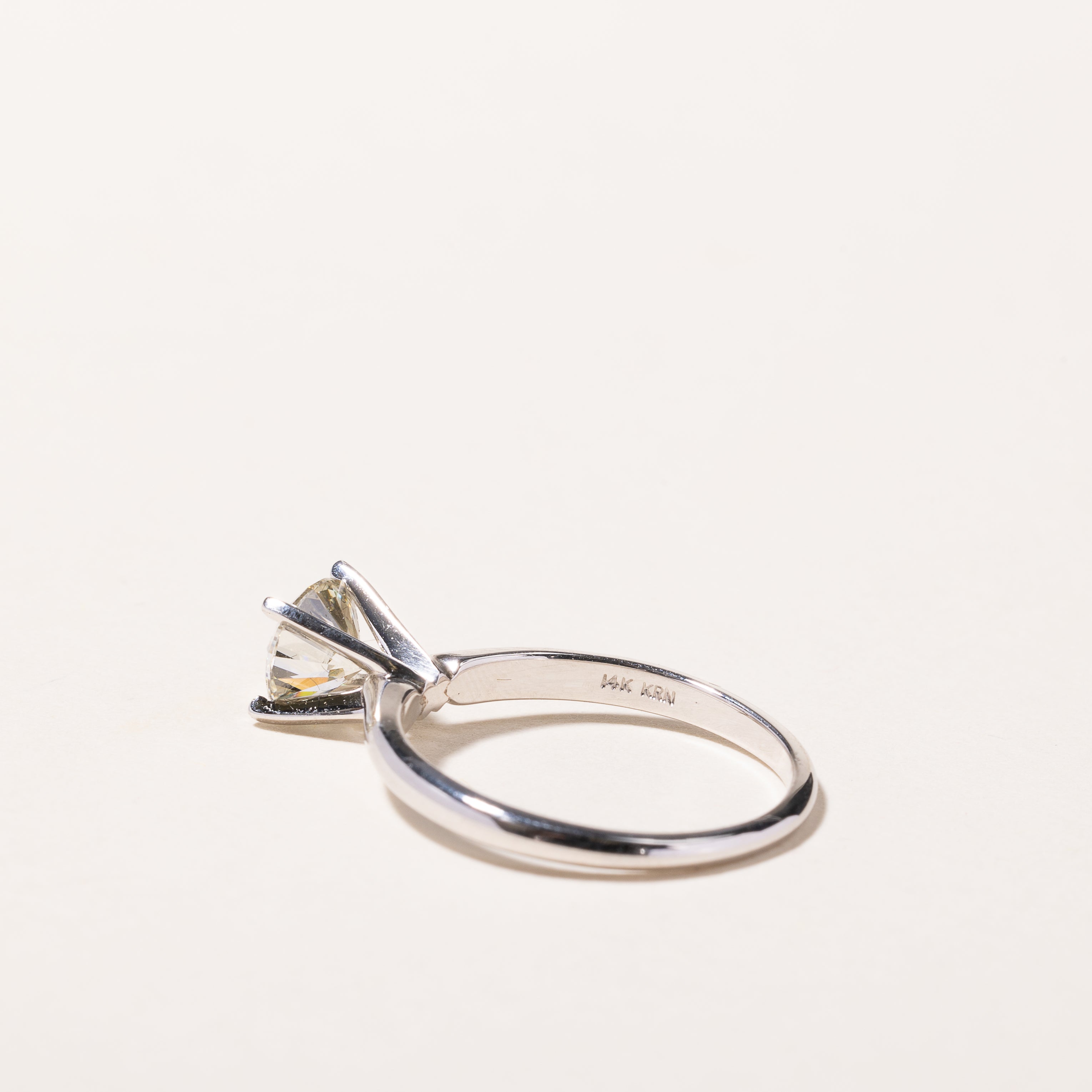 18k White Gold Diamond Engagement Ring | 1.06ct I1 S/T | SZ 7