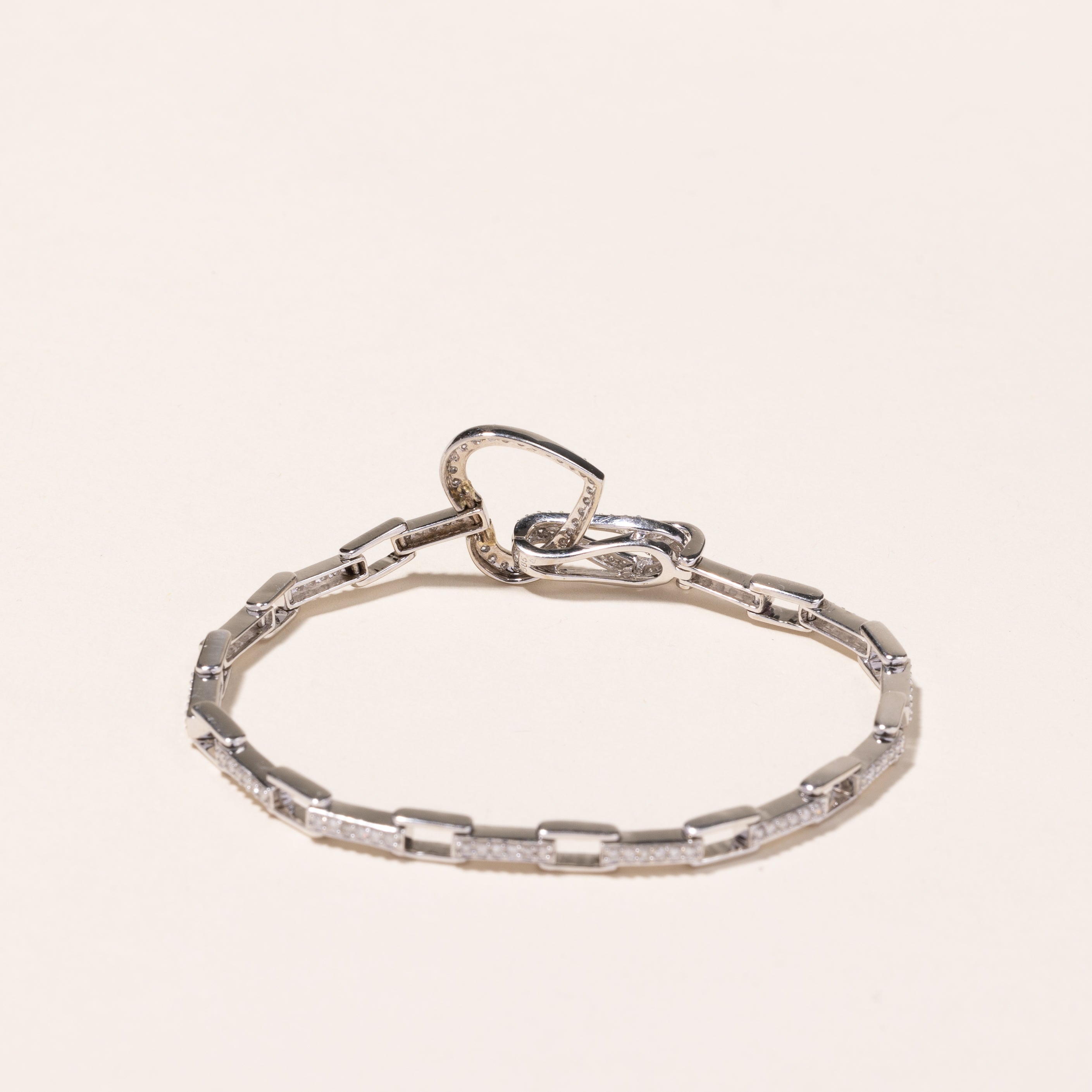 14k White Gold Diamond Bracelet | 1.11ctw | 7.25"