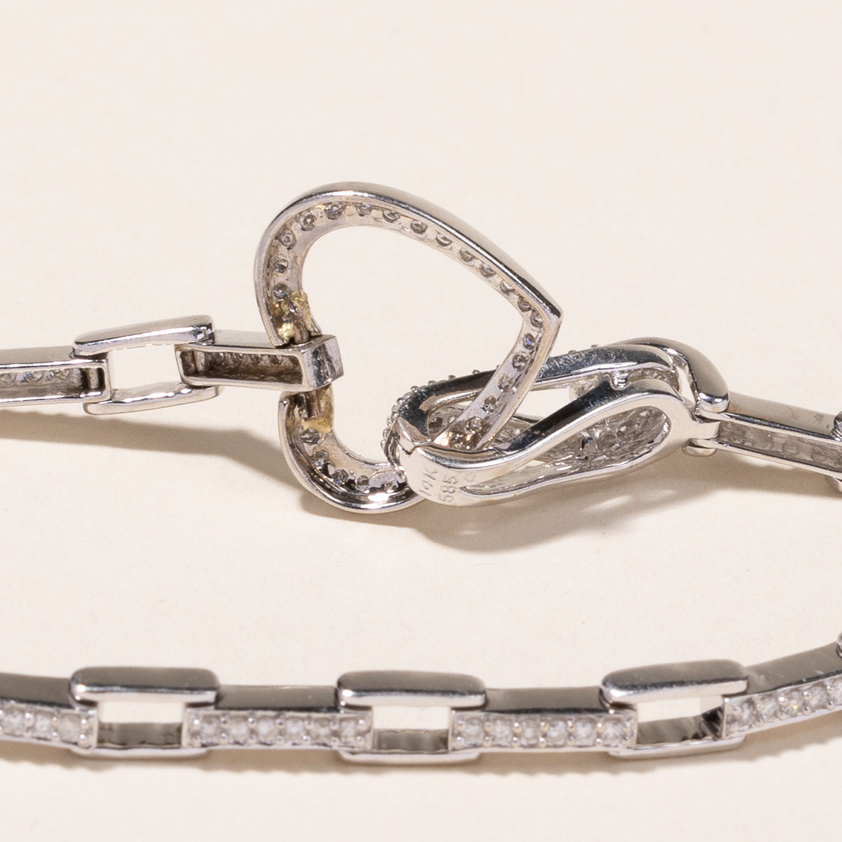 14k White Gold Diamond Bracelet | 1.11ctw | 7.25"