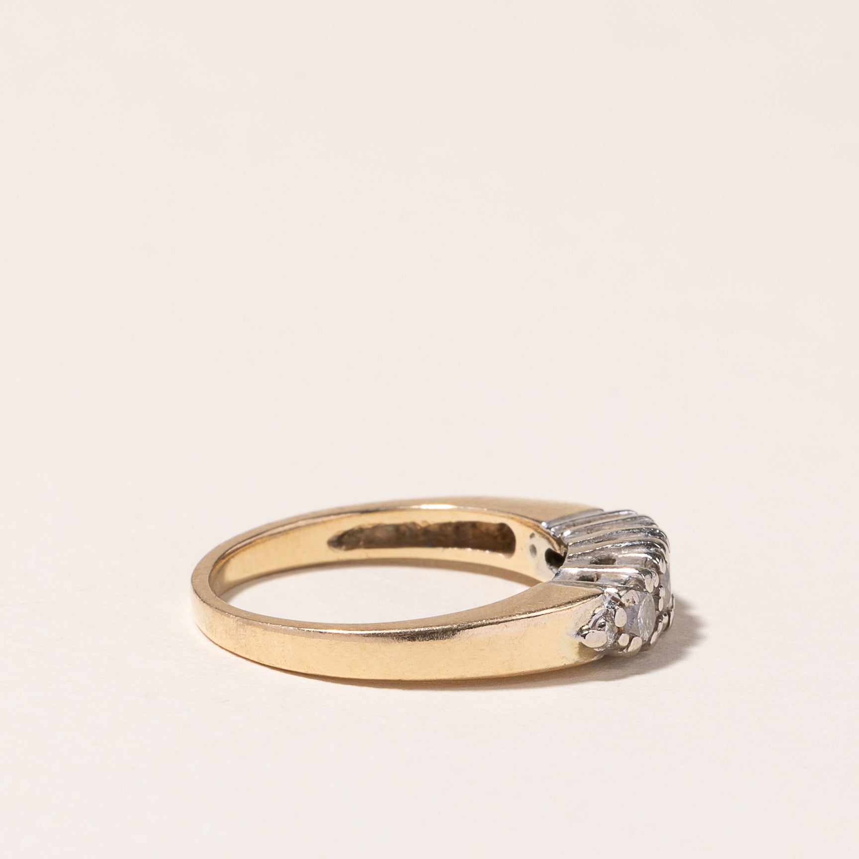 14K Yellow Gold Three Stone Diamond Ring | 0.46ctw | SZ 6