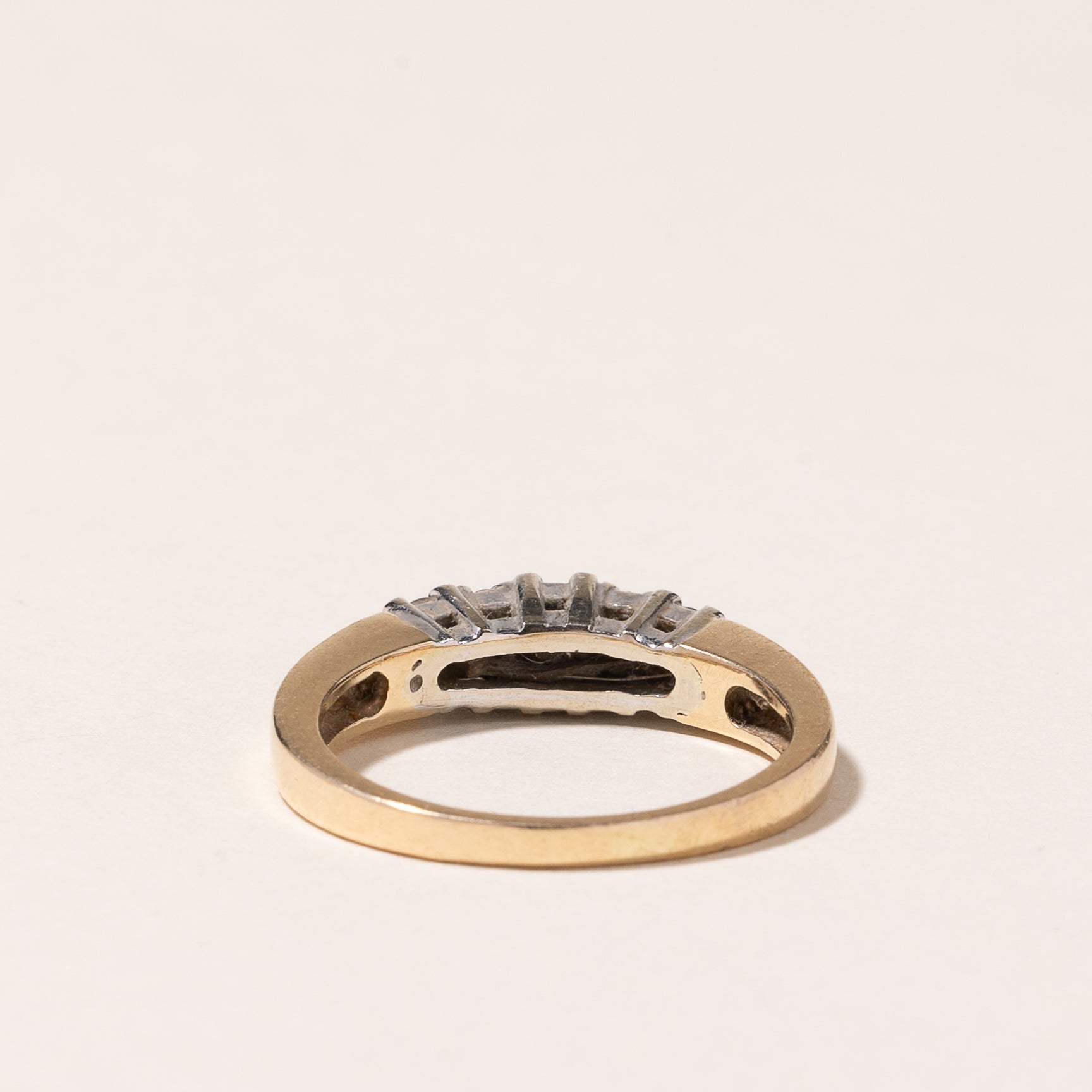 14K Yellow Gold Three Stone Diamond Ring | 0.46ctw | SZ 6