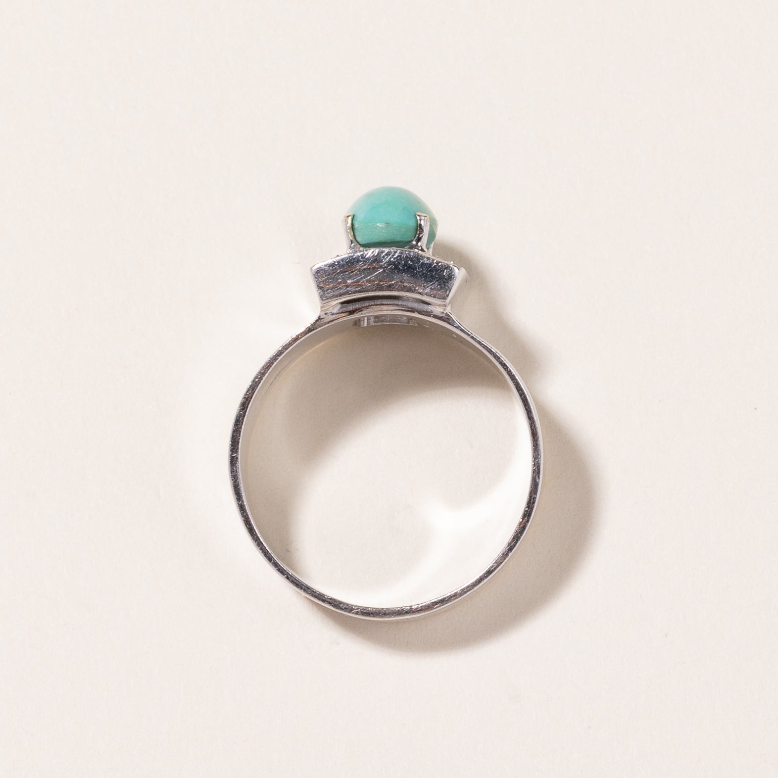 18K White Gold Turquoise & Diamond Ring | 2.16ct, 0.51ctw | SZ 8.75