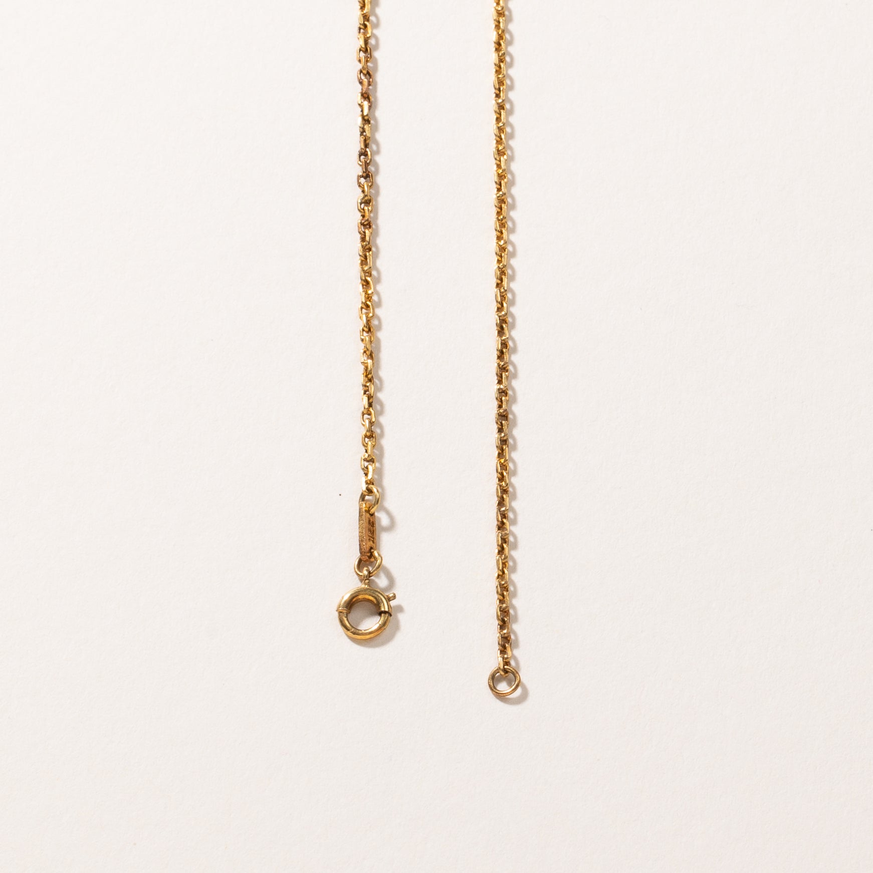 22k Yellow Gold Jade Necklace | 16.50x16.50x2.00mm | 13"