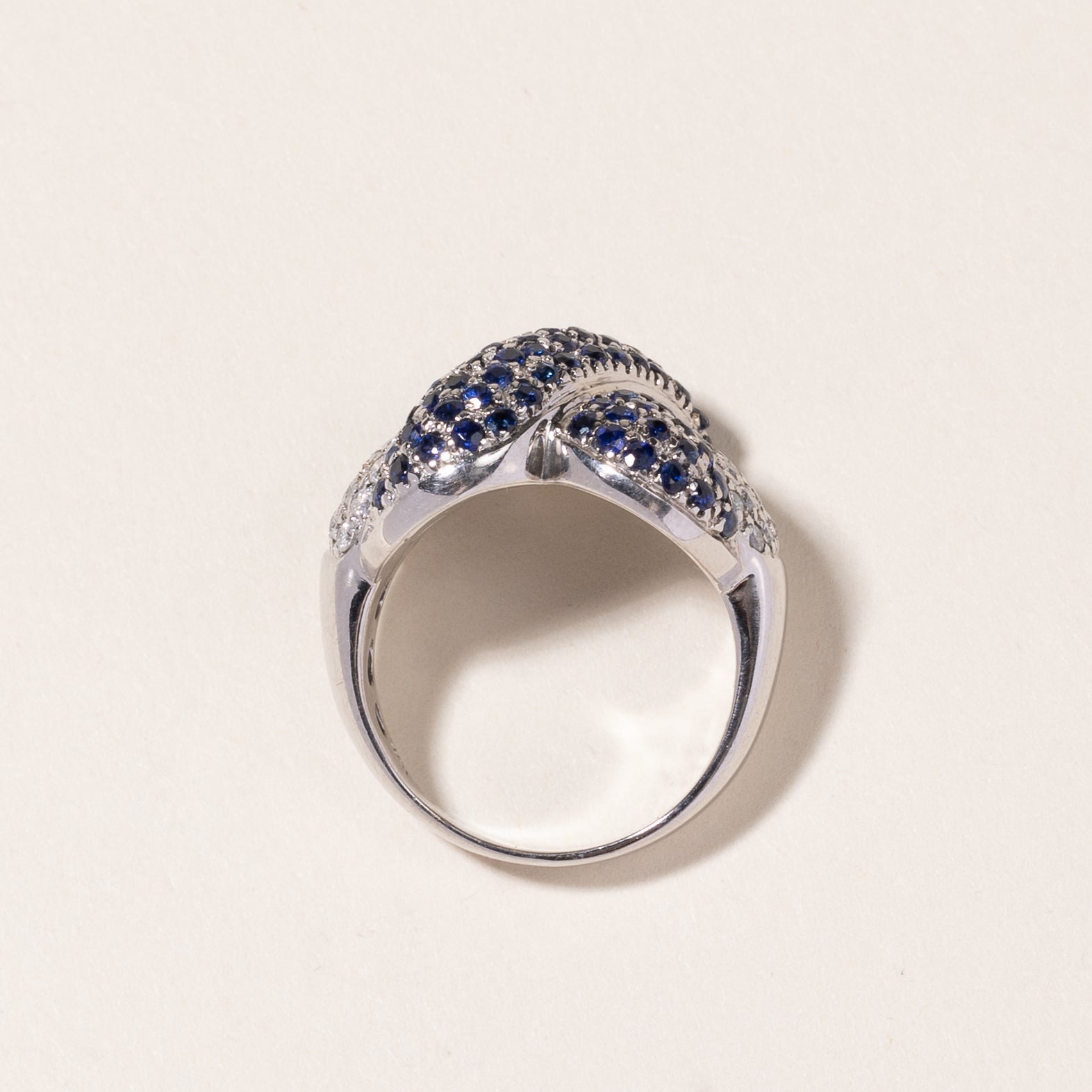 18K White Gold Sapphire & Diamond Ring | 2.15ctw, 0.50ctw | 7