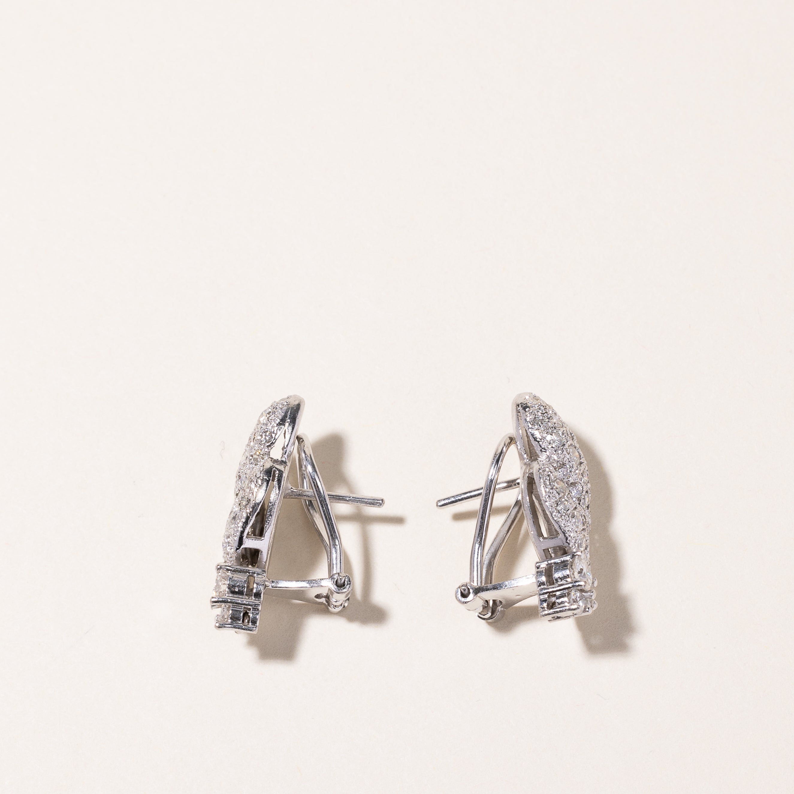 18k White Gold Diamond Earring | 1.49ctw