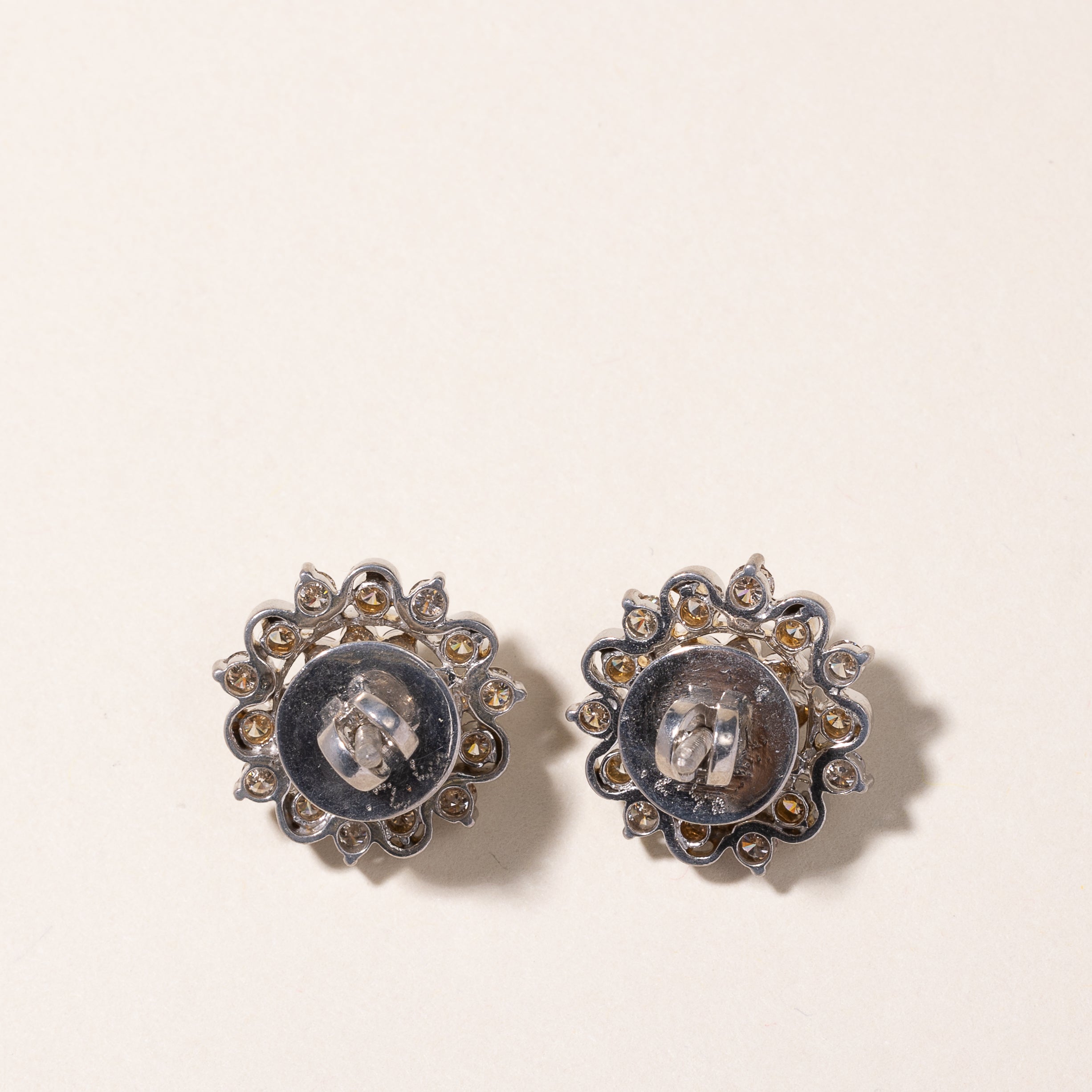 18k White Gold Cluster Diamond Earring | 2.11ctw