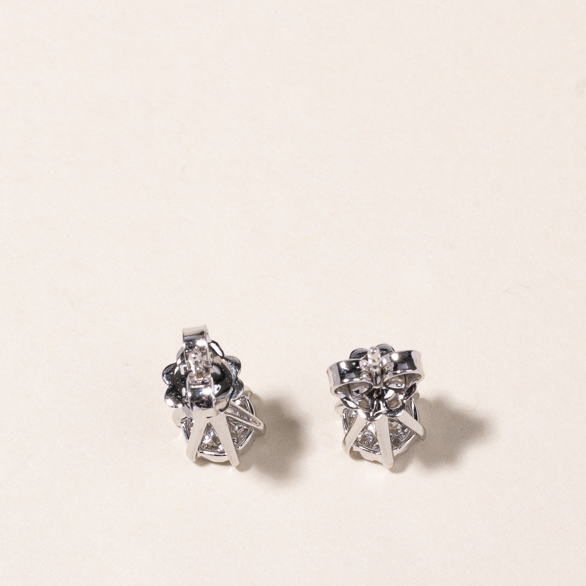 14k White Gold Diamond Stud Earrings | 0.62ctw