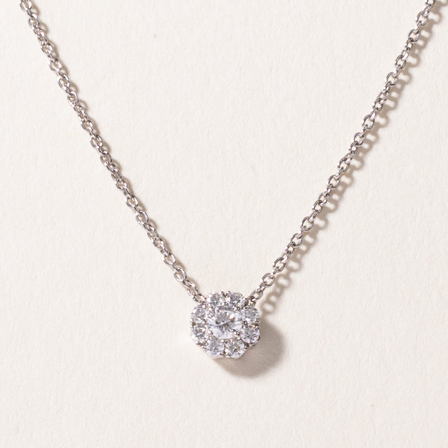 Birks' 18k White Gold Diamond Necklace | 0.26ctw | 16"-17"-18"