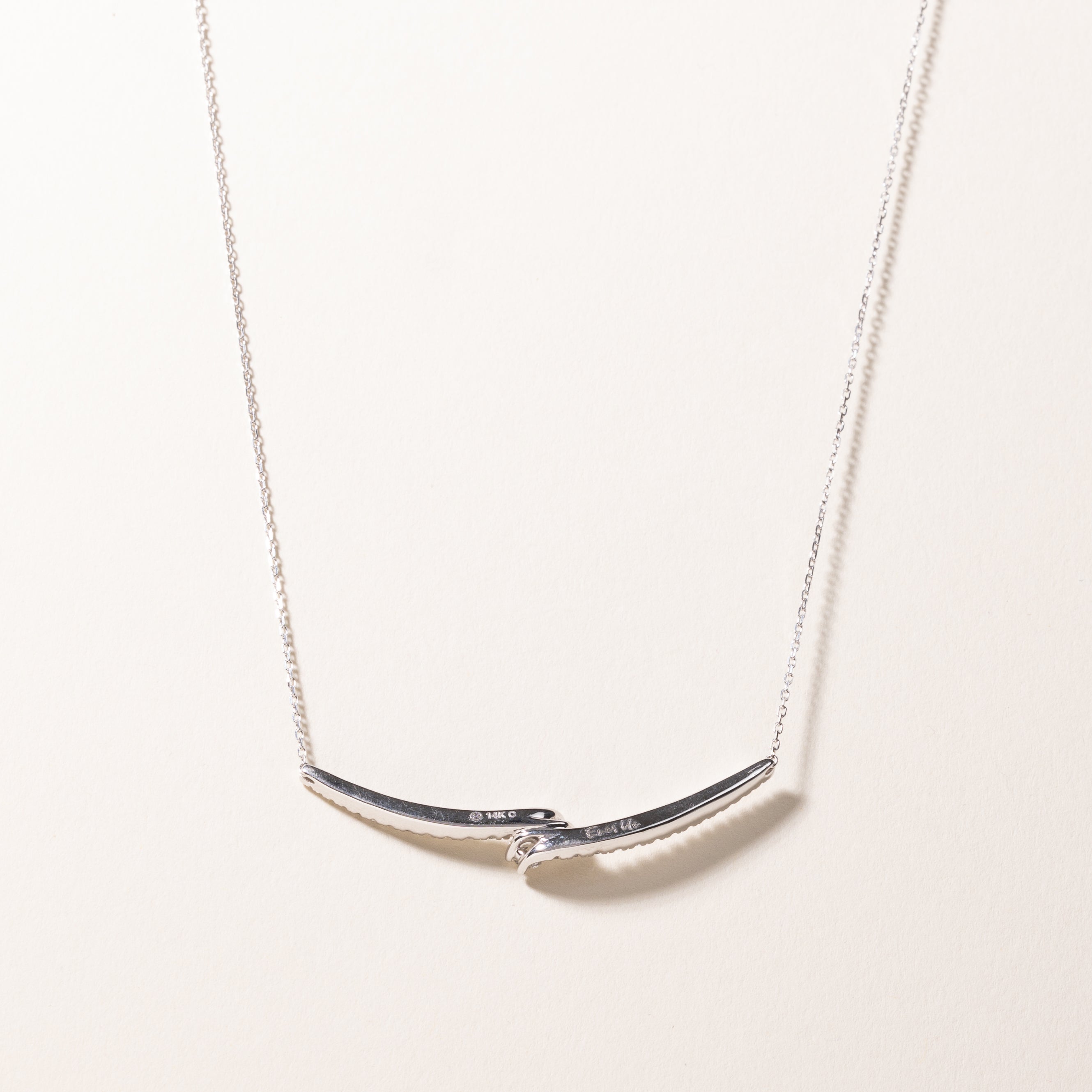 14k White Gold Diamond Necklace | 1.02ctw | 17"-18"-19"