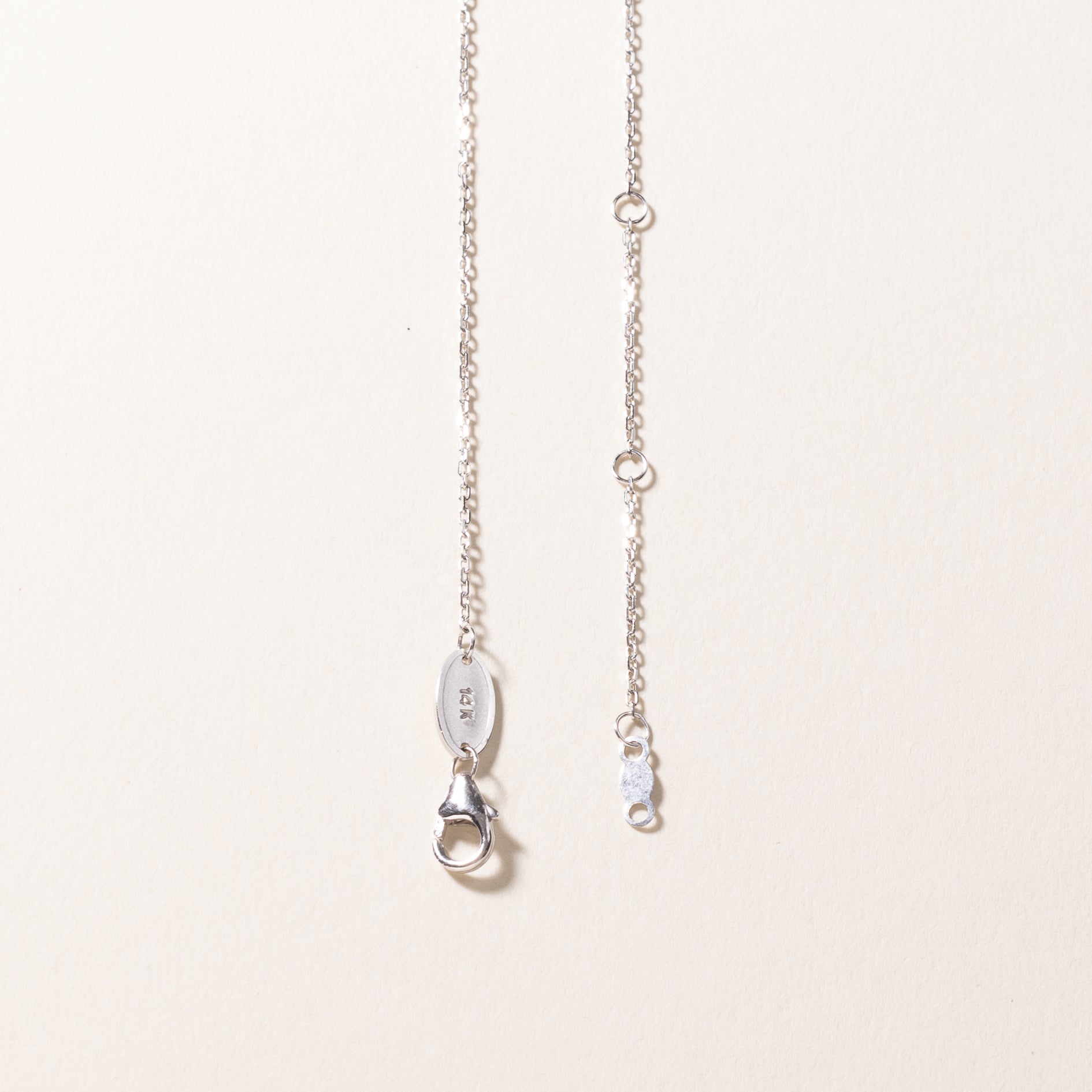 14k White Gold Diamond Necklace | 1.02ctw | 17"-18"-19"