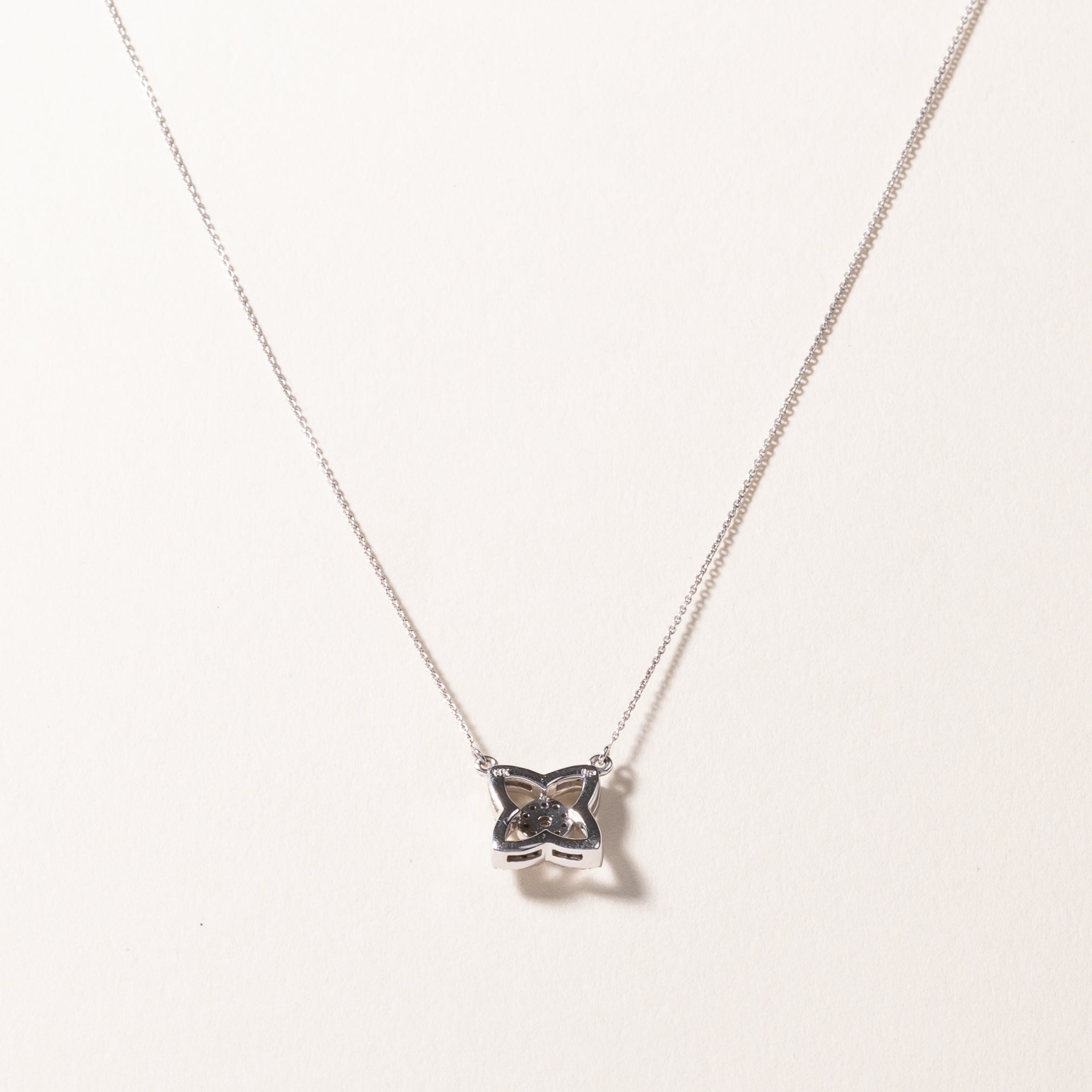 14k White Gold Diamond Necklace | 0.37ctw | 16"-18"