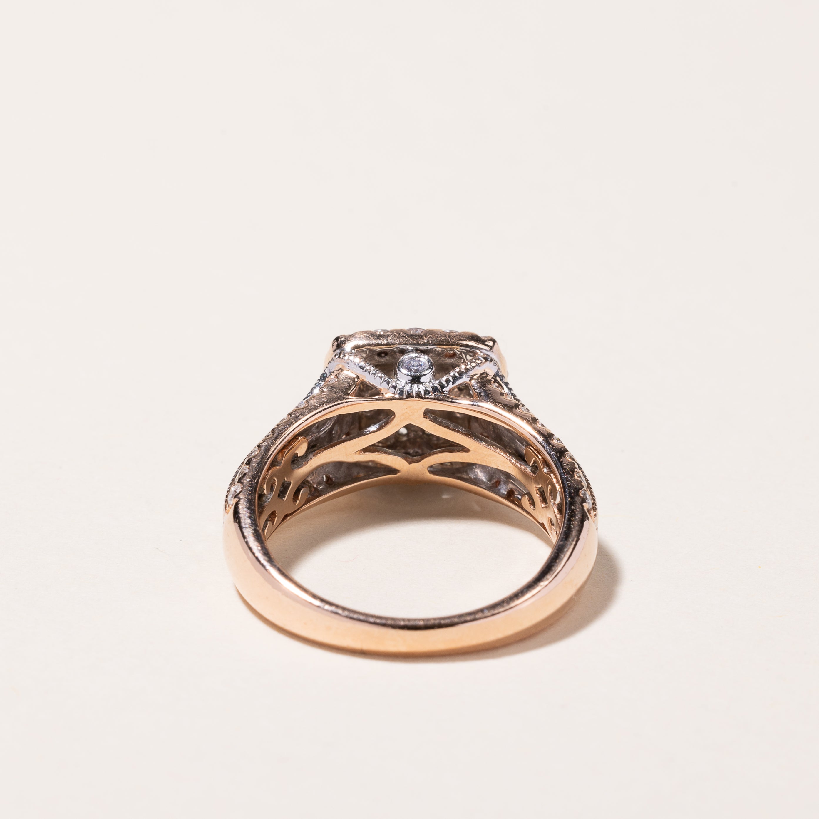 14k Rose Gold Diamond Engagement Ring | 1.38ctw | SZ 5.25