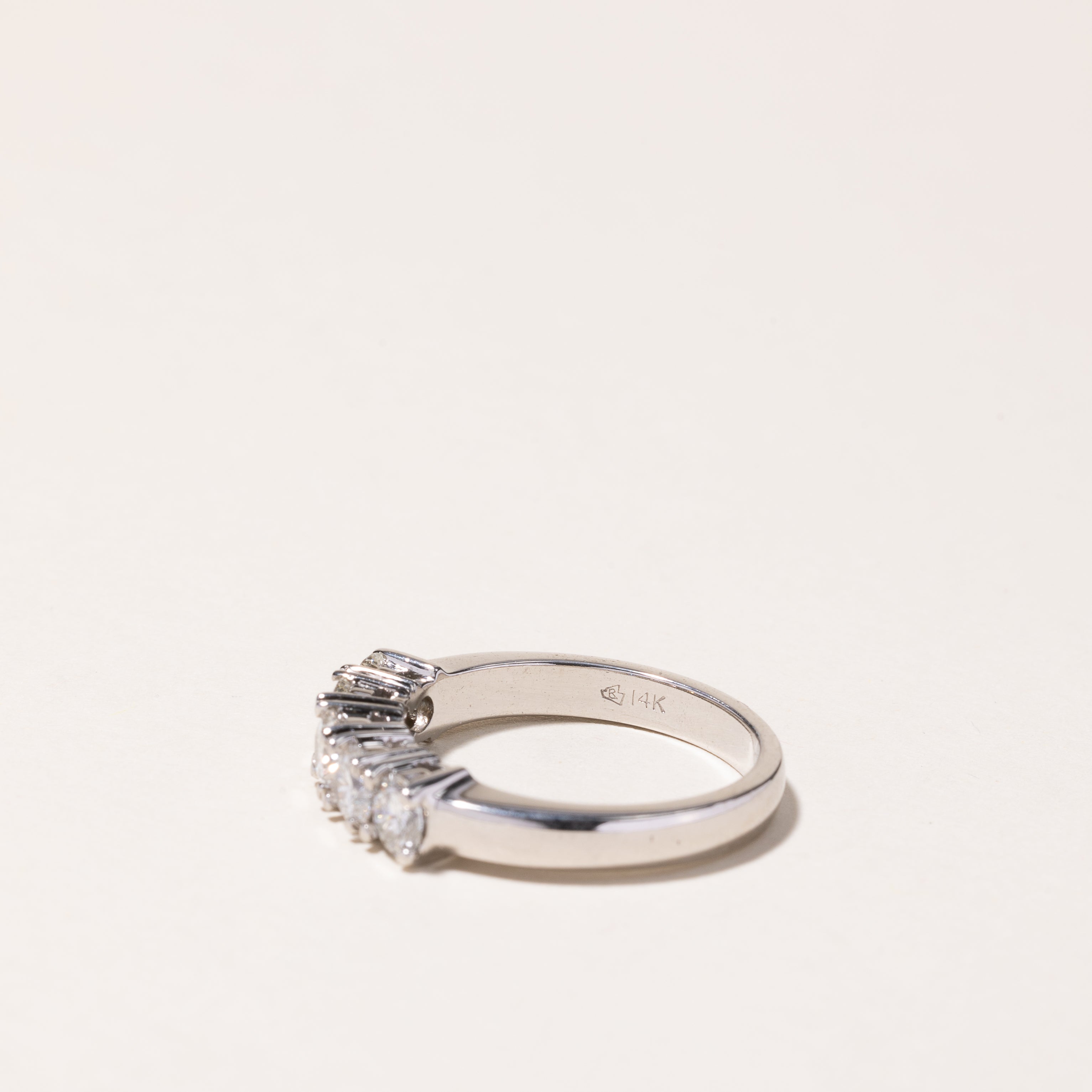 14k White Gold Five Stone Diamond Ring | 1.24ctw | SZ 6.5