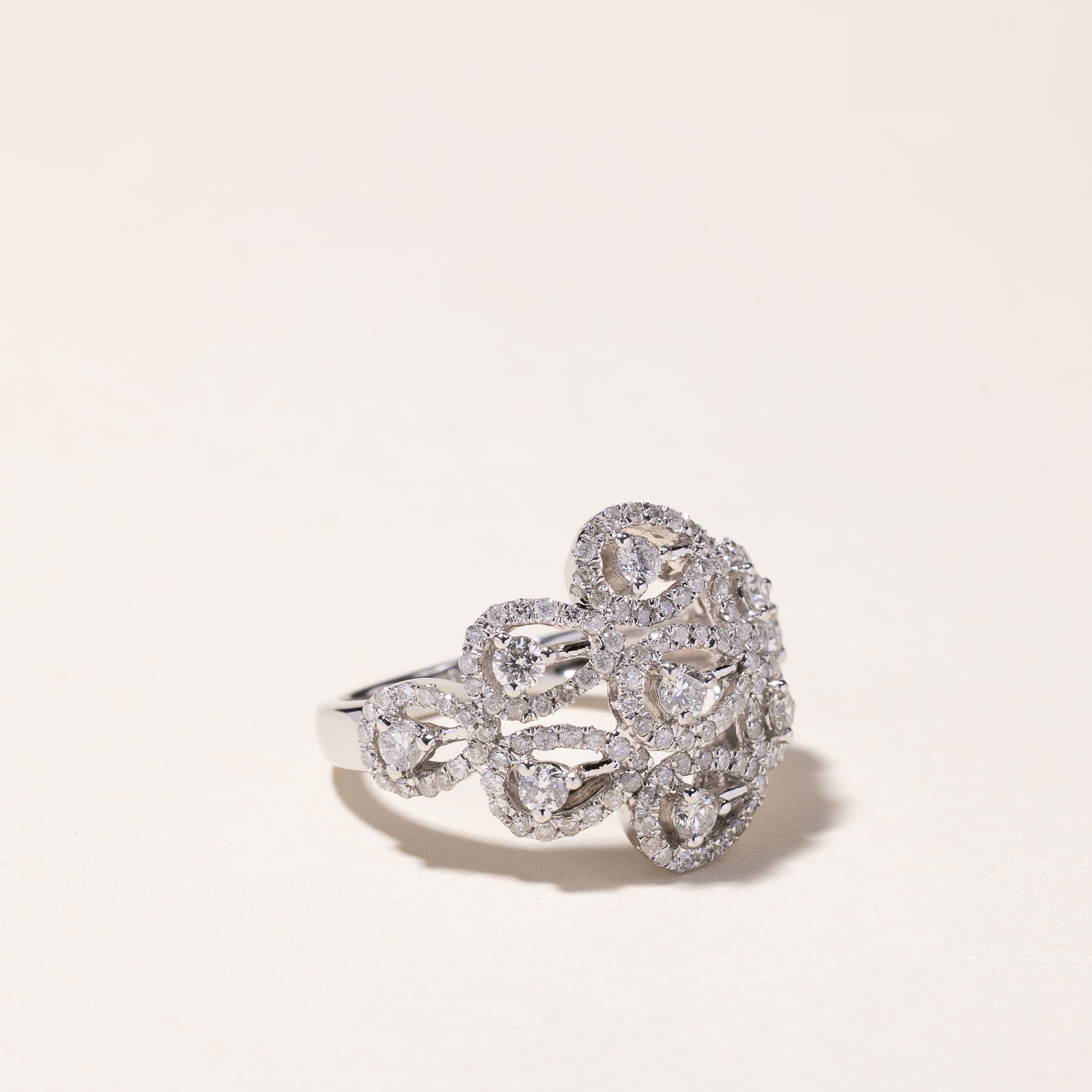 14k White Gold Diamond Ring | 1.56ctw | SZ 7