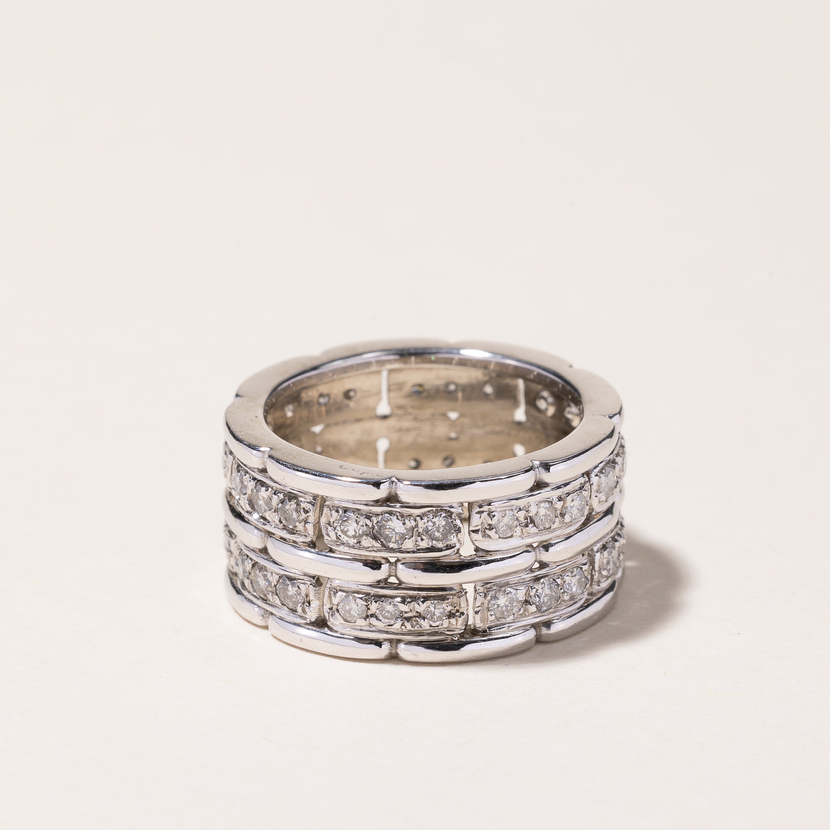 14k White Gold Diamond Band | 0.78ctw | SZ 7.25