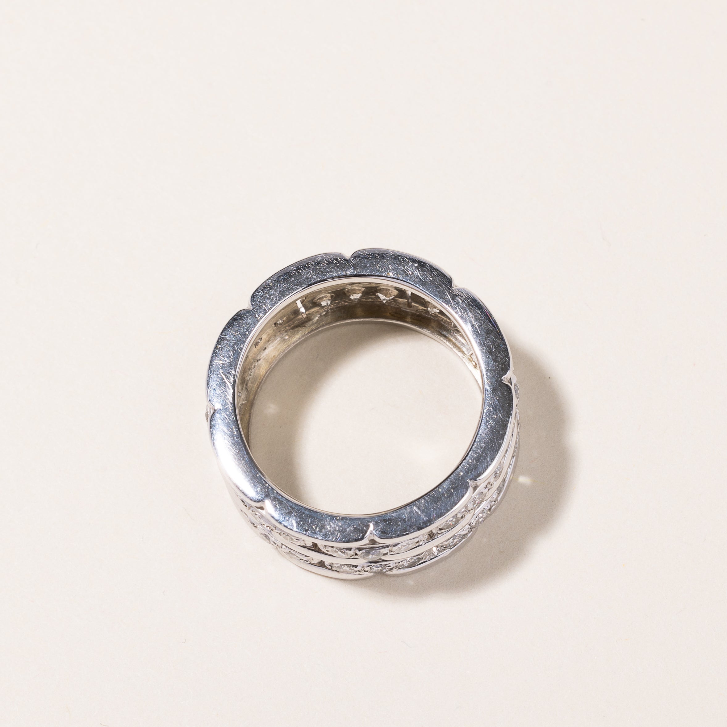 14k White Gold Diamond Band | 0.78ctw | SZ 7.25
