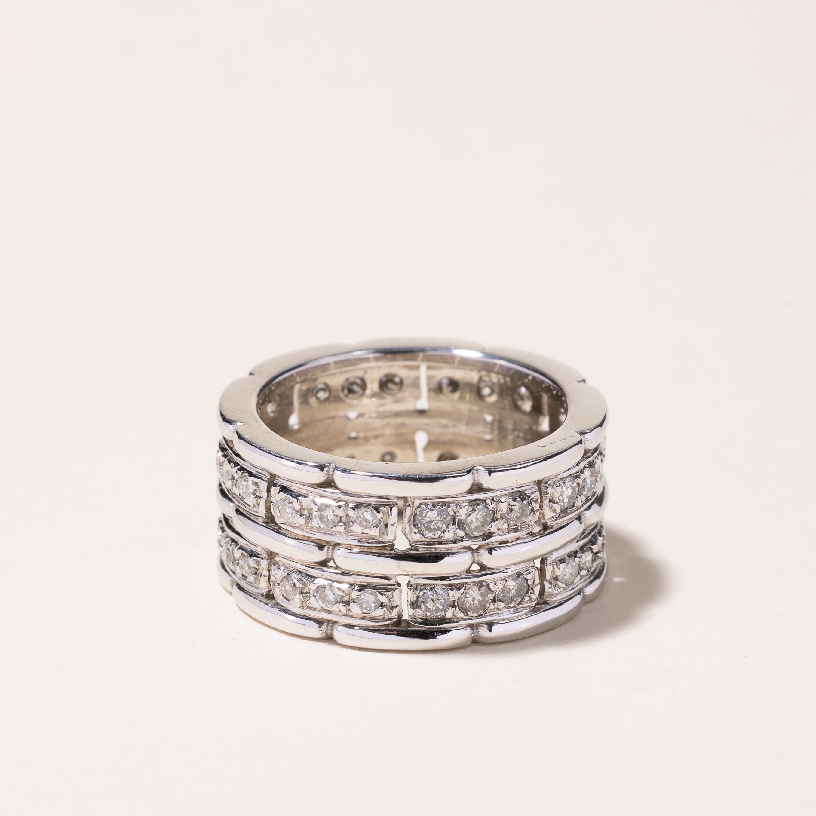 14k White Gold Diamond Band | 0.78ctw | SZ 7.25