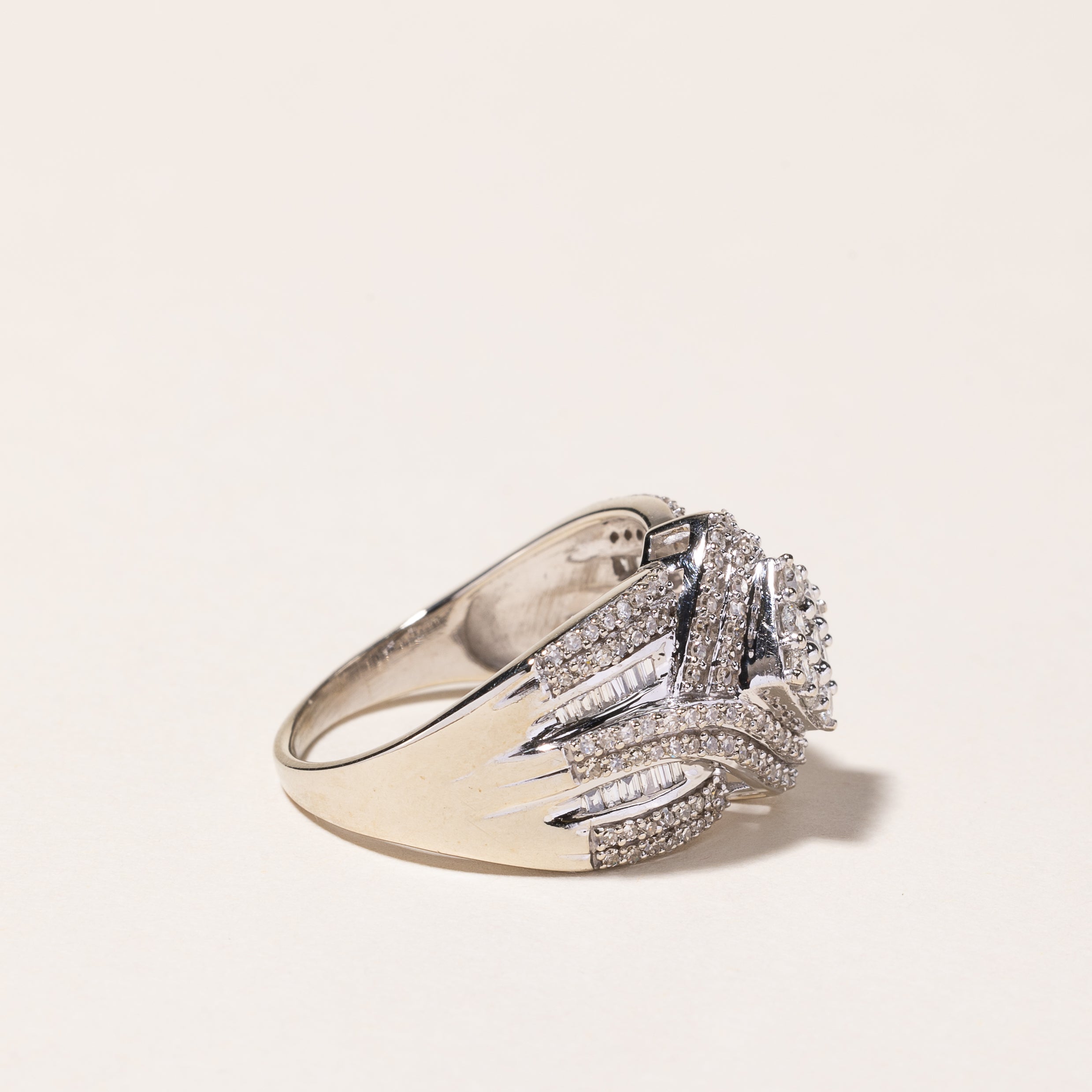10k White Gold Diamond Ring | 1.10ctw | SZ 8