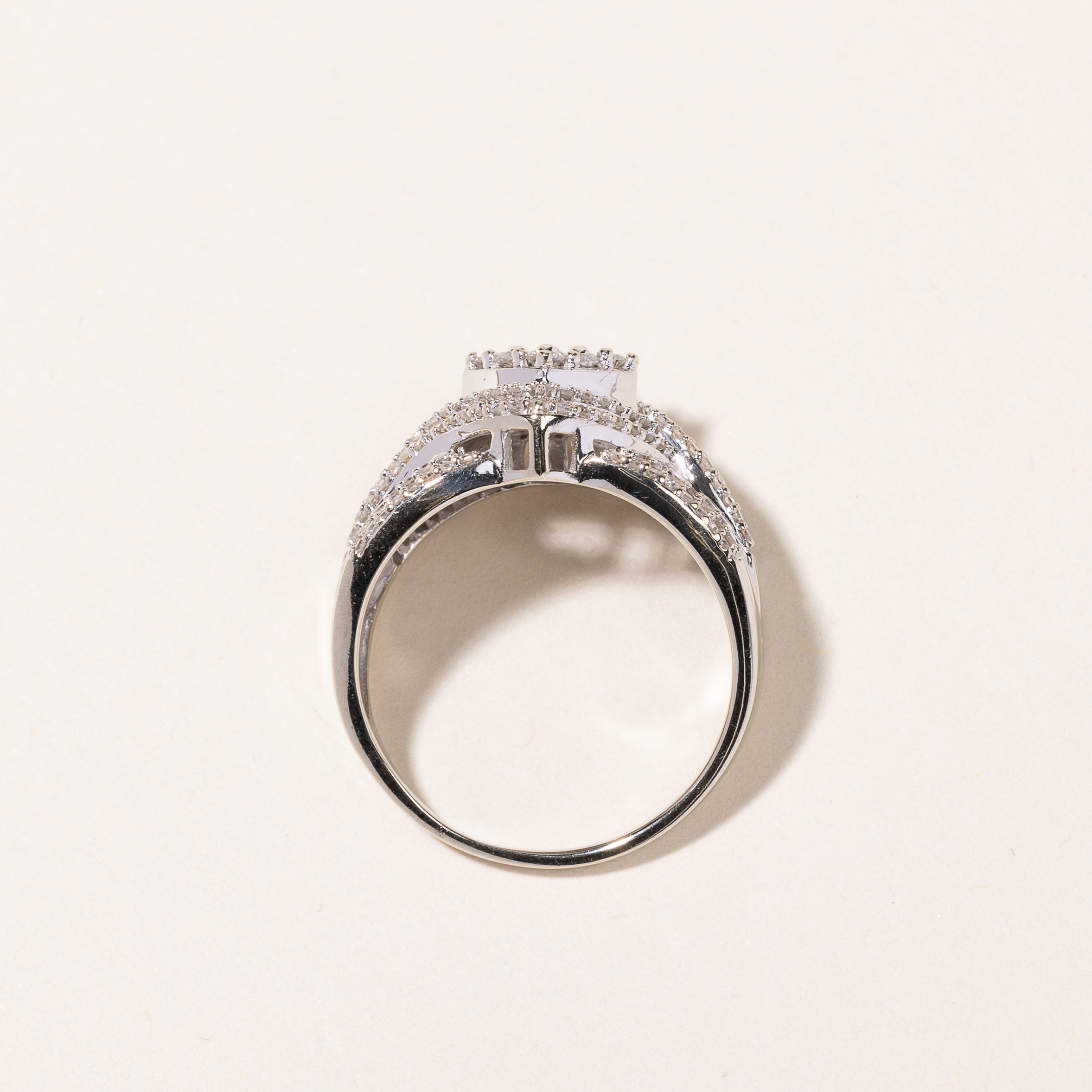10k White Gold Diamond Ring | 1.10ctw | SZ 8
