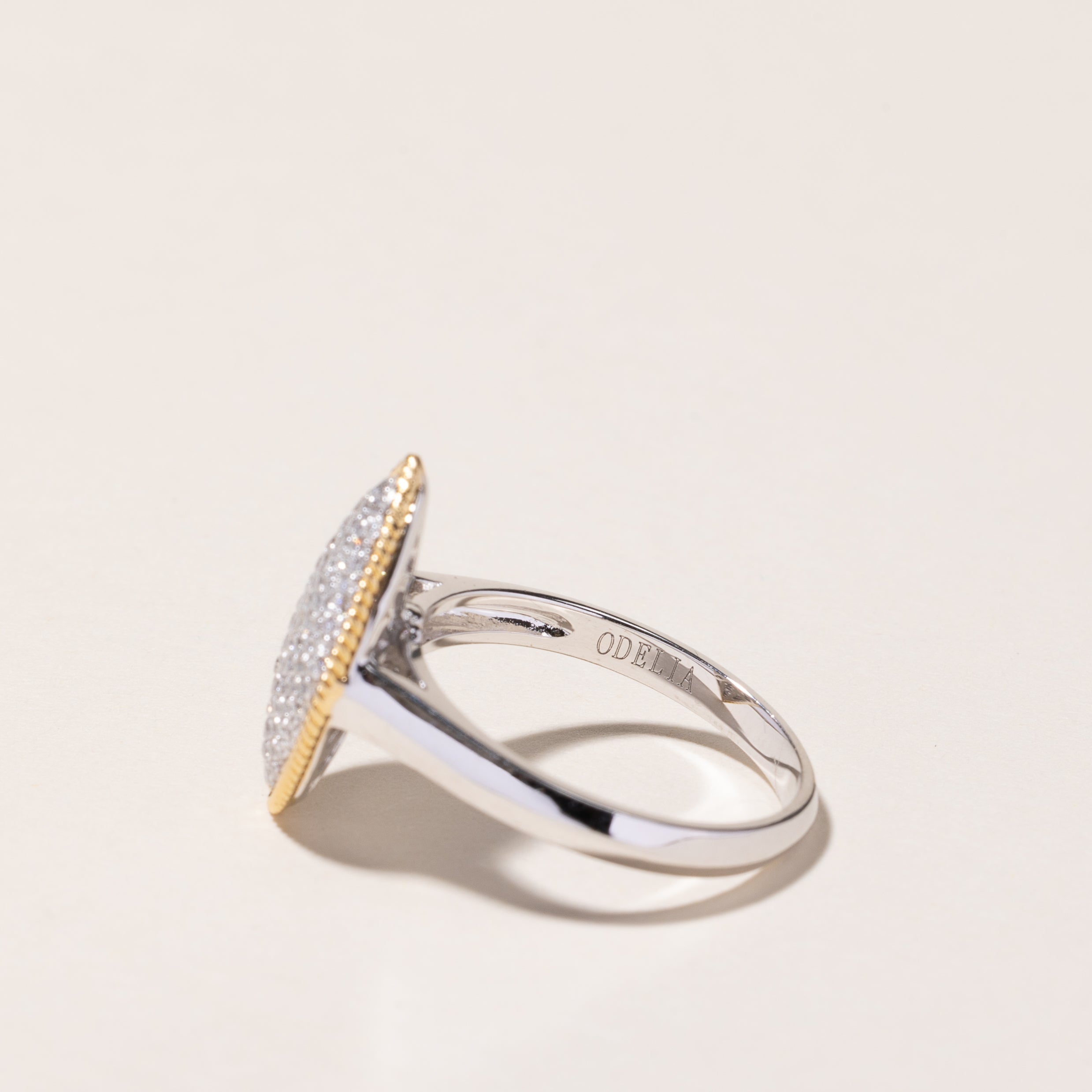 18k Two Tone Gold Marquise Shaped Diamond Ring | 0.56ctw | SZ 7