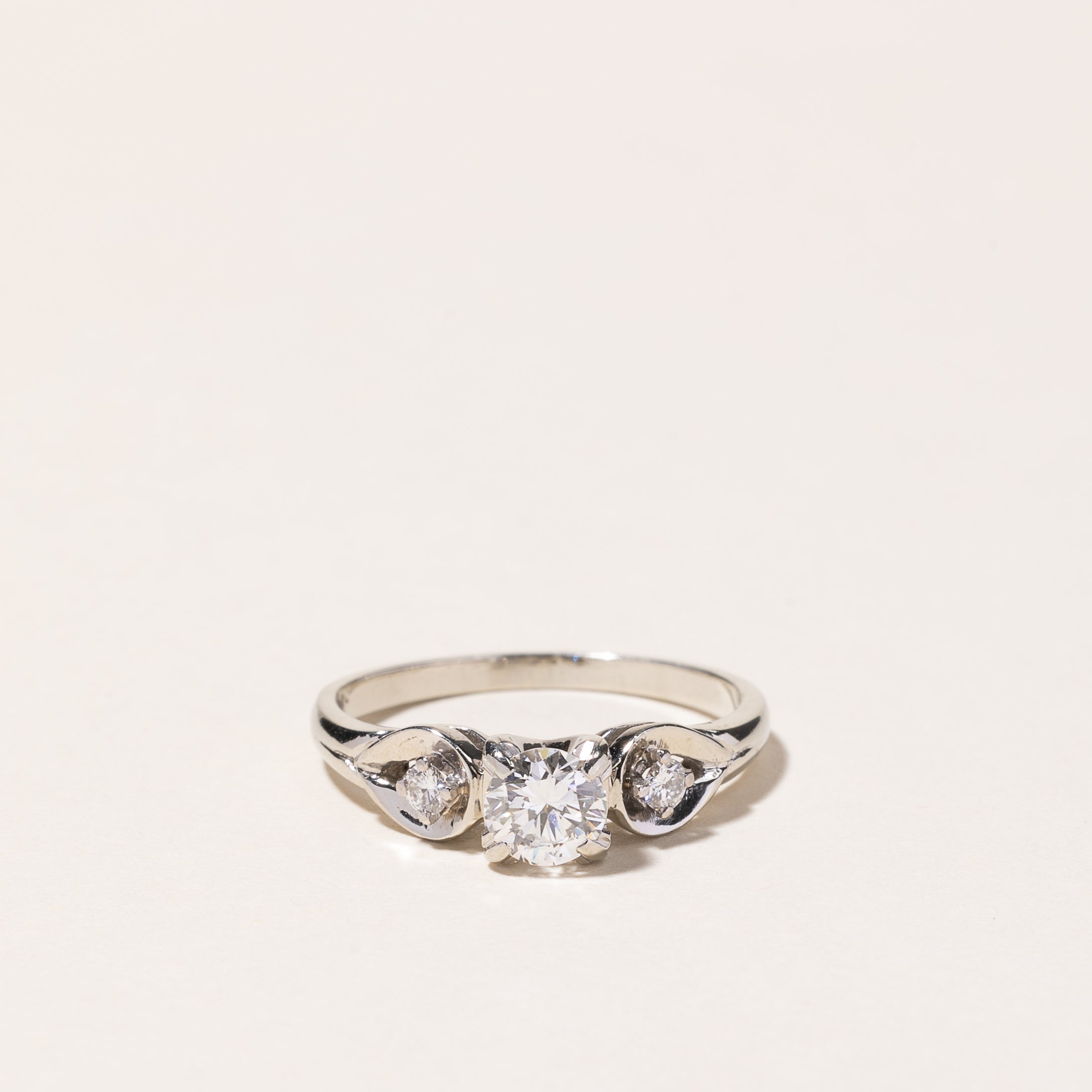 18k White Gold Diamond Engagement Ring | 0.50ctw | SZ 4.75